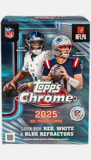 2025 Topps Chrome NFL Blaster Box Factory Sealed