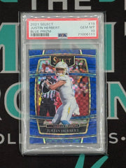 2021 Select Justin Herbert Blue Prizm /199 PSA 10