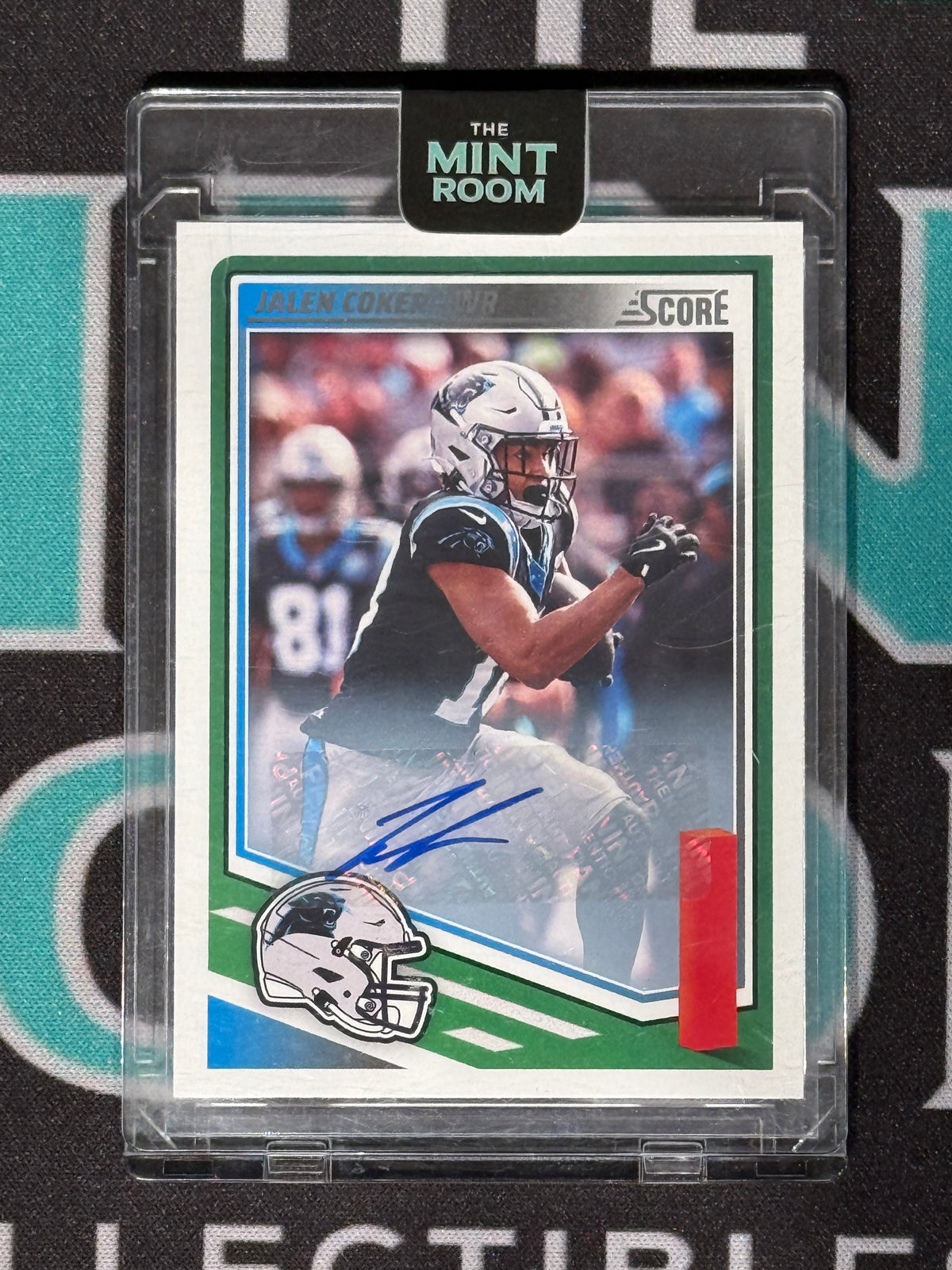 2025 Score Jalen Coker Auto No. 74