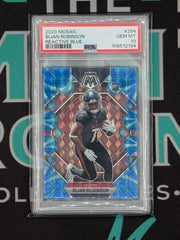2023 Mosaic Bijan Robinson Reactive Blue PSA 10