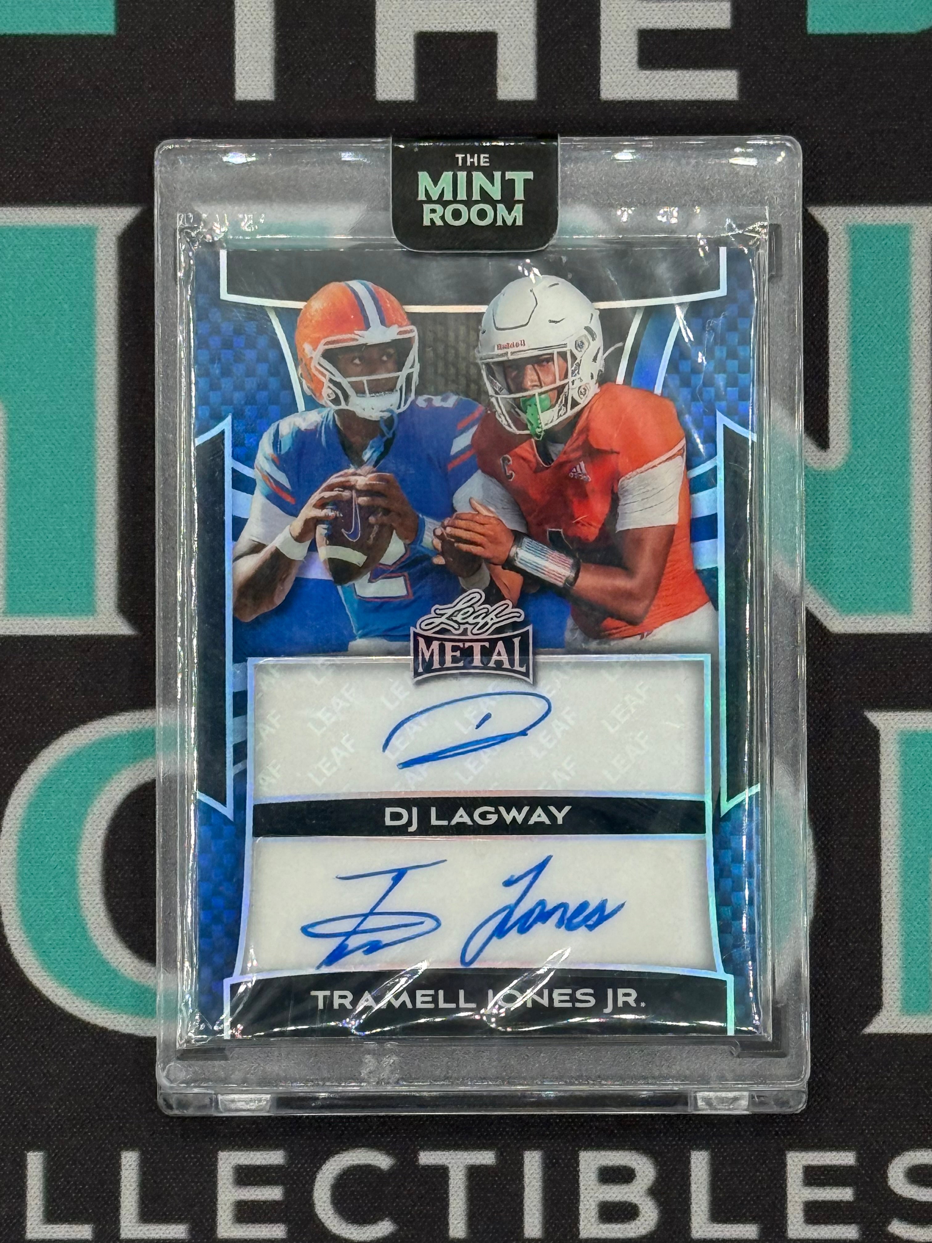 2025 Leaf Metal DJ Lagway / Tramell Jones Jr. Dual Auto Gold Mojo Parallel /20
