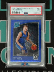 2018 Optic Luka Doncic Blue Velocity Rated Rookie PSA 9