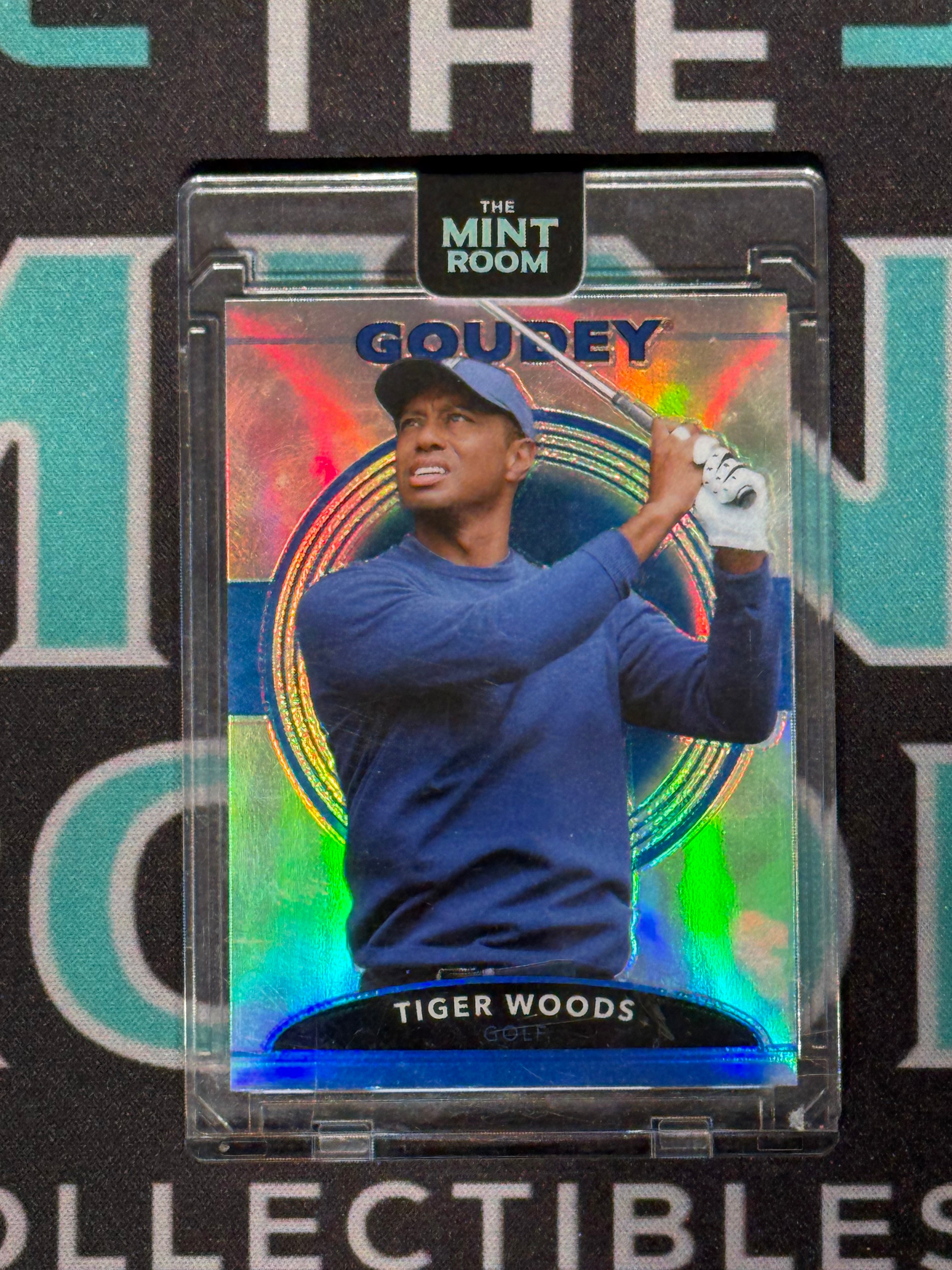 2022 Upper Deck Goudey Tiger Woods Blue Refractor