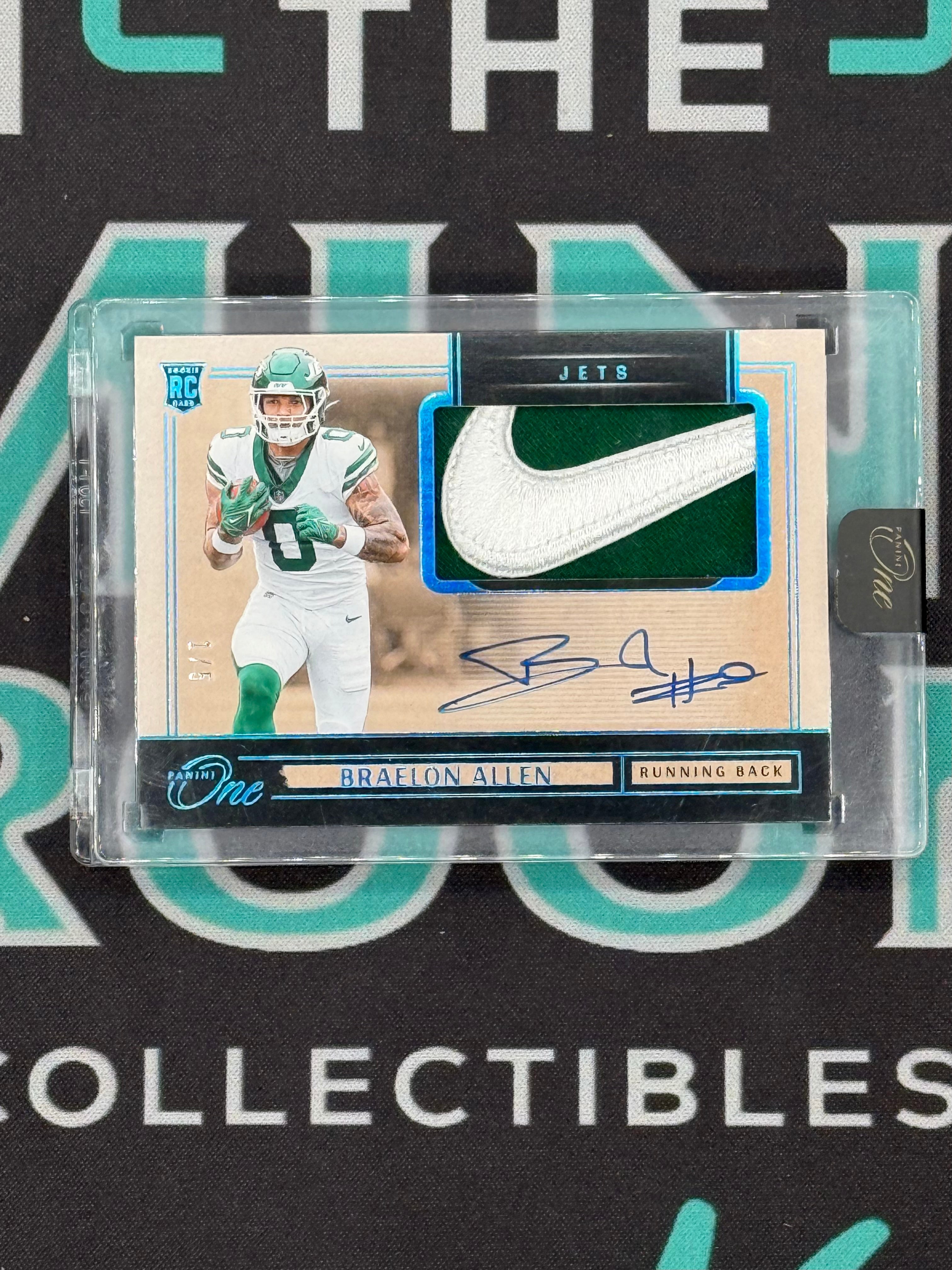 2024 Panini One Braelon Allen Rookie Nike Patch Auto /5