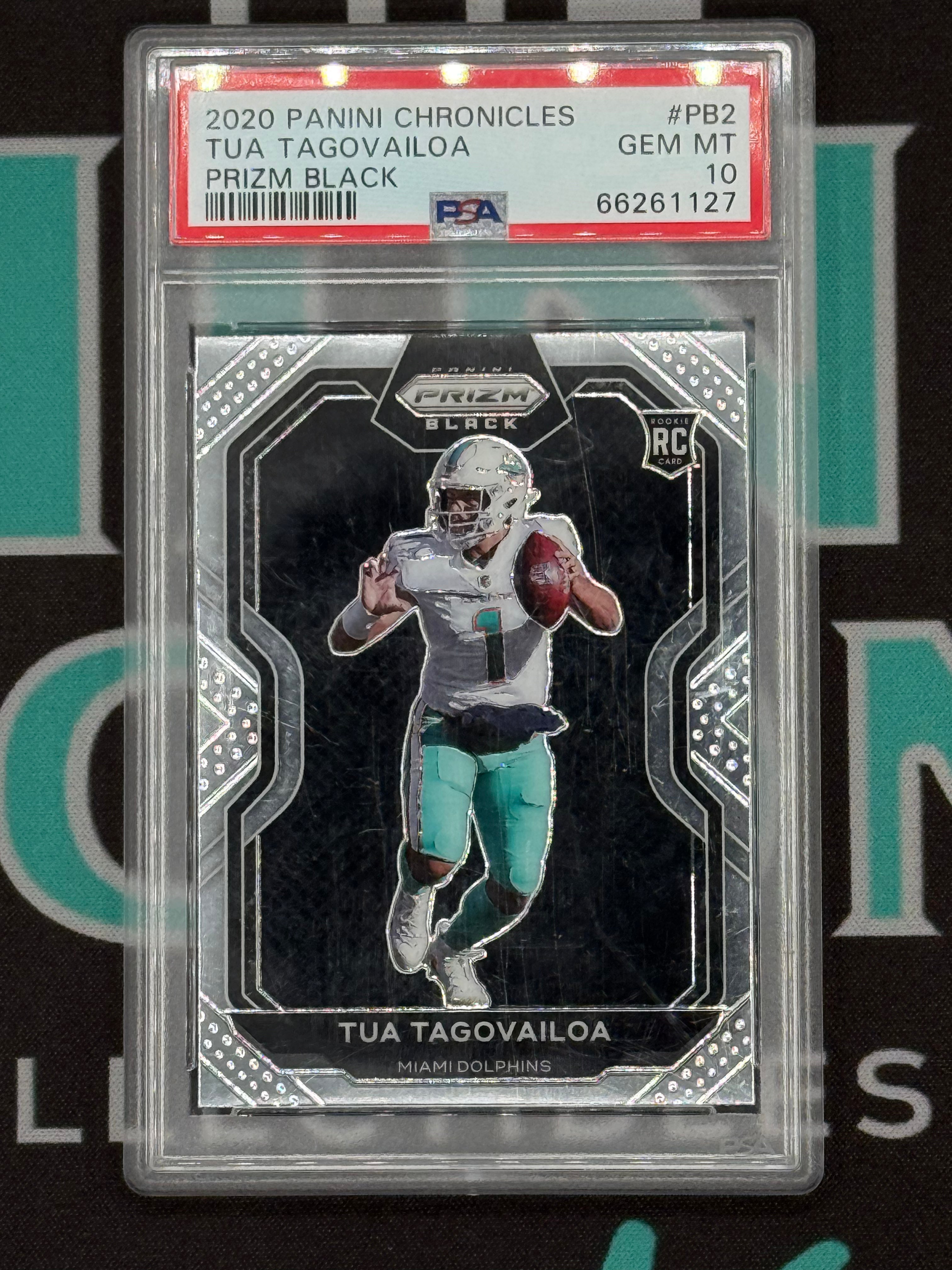 2020 Panini Chronicles Tua Tagovailoa Prizm Black PSA 10