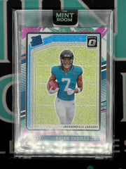 2024 Optic Brian Thomas JR. Blue Glitter Jazz Rated Rookie Card