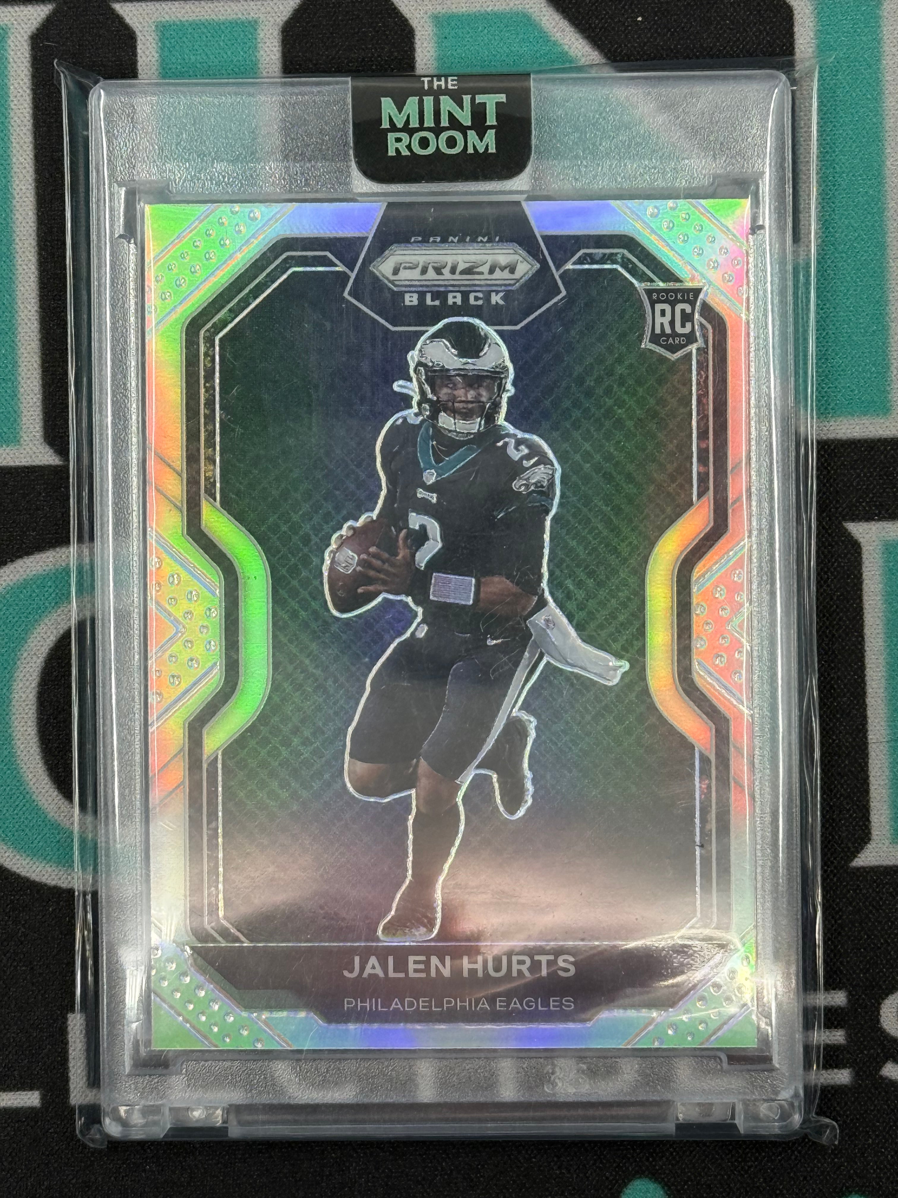 2020 Prizm Black Jalen Hurts Silver Rookie Card
