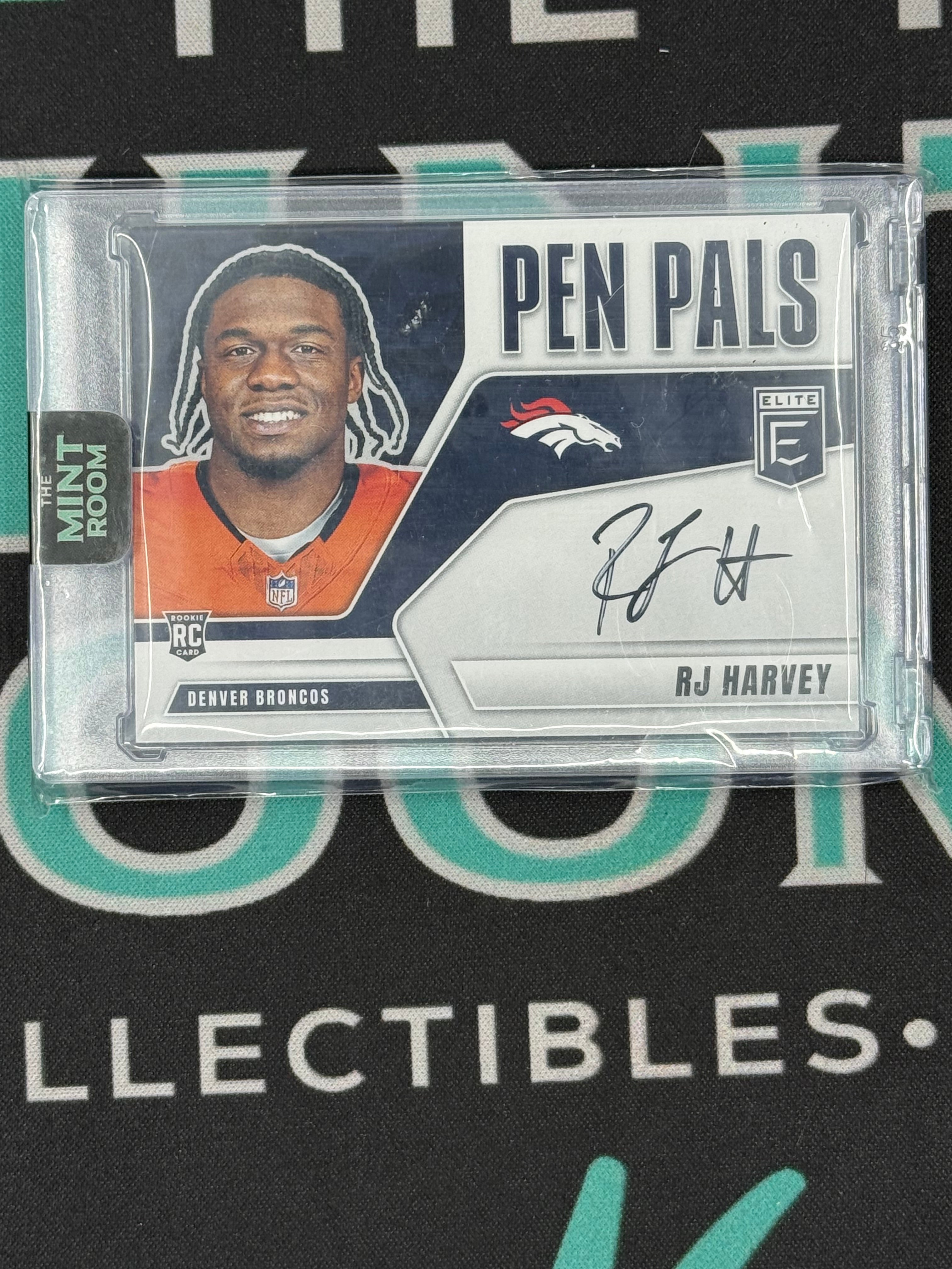 2025 Pen Pals RJ Harvey Elite Rookie Autograph Card