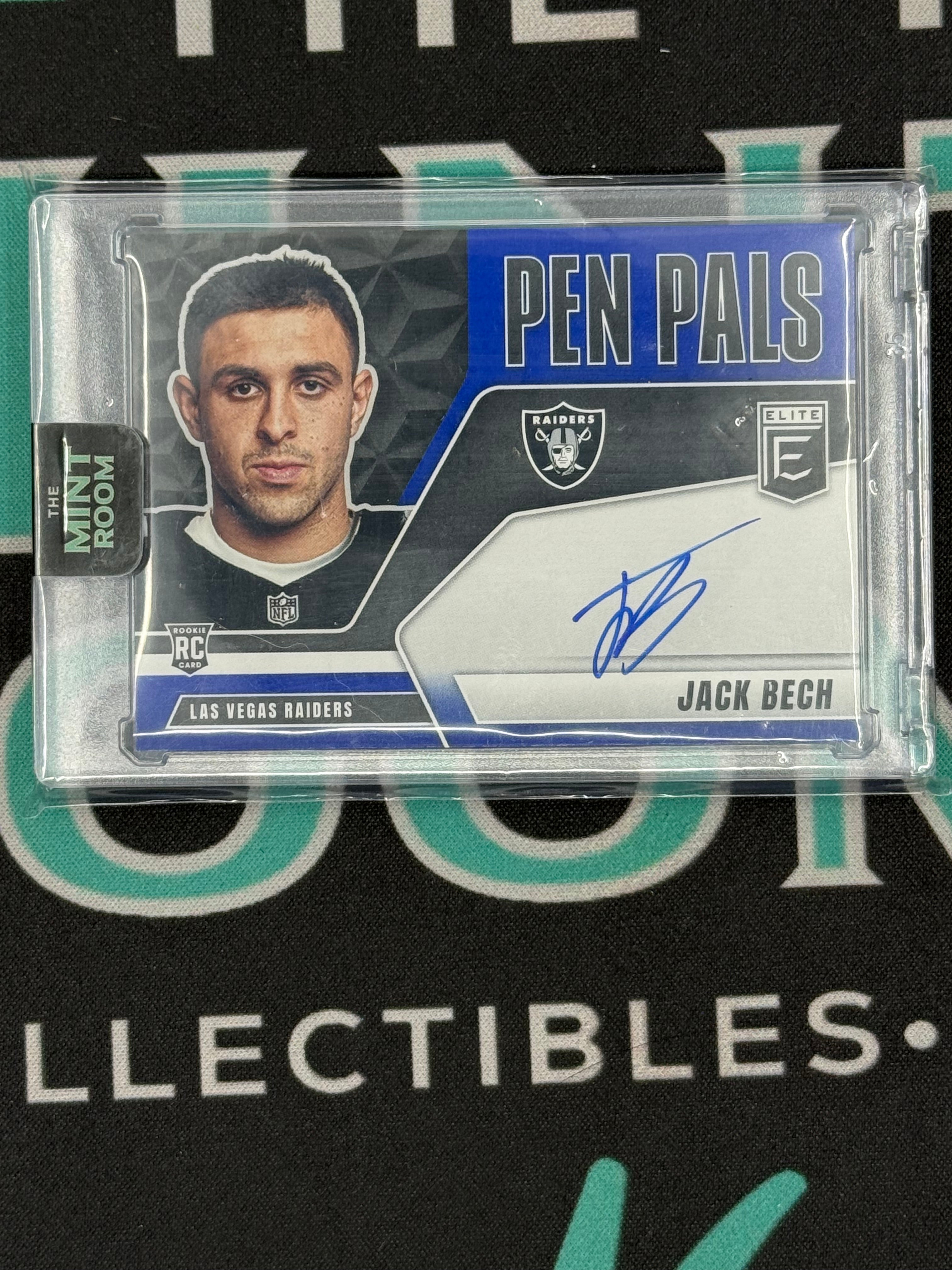 2025 Pen Pals Jack Bech Elite Rookie Autograph Blue Card