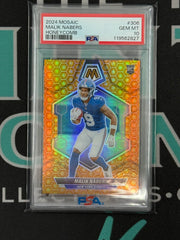 2024 Mosaic Malik Nabers Honey Comb Gem Mint Rookie PSA 10