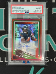 2025 Score D'Andre Swift Red Zone Autograph /20 PSA 9/10