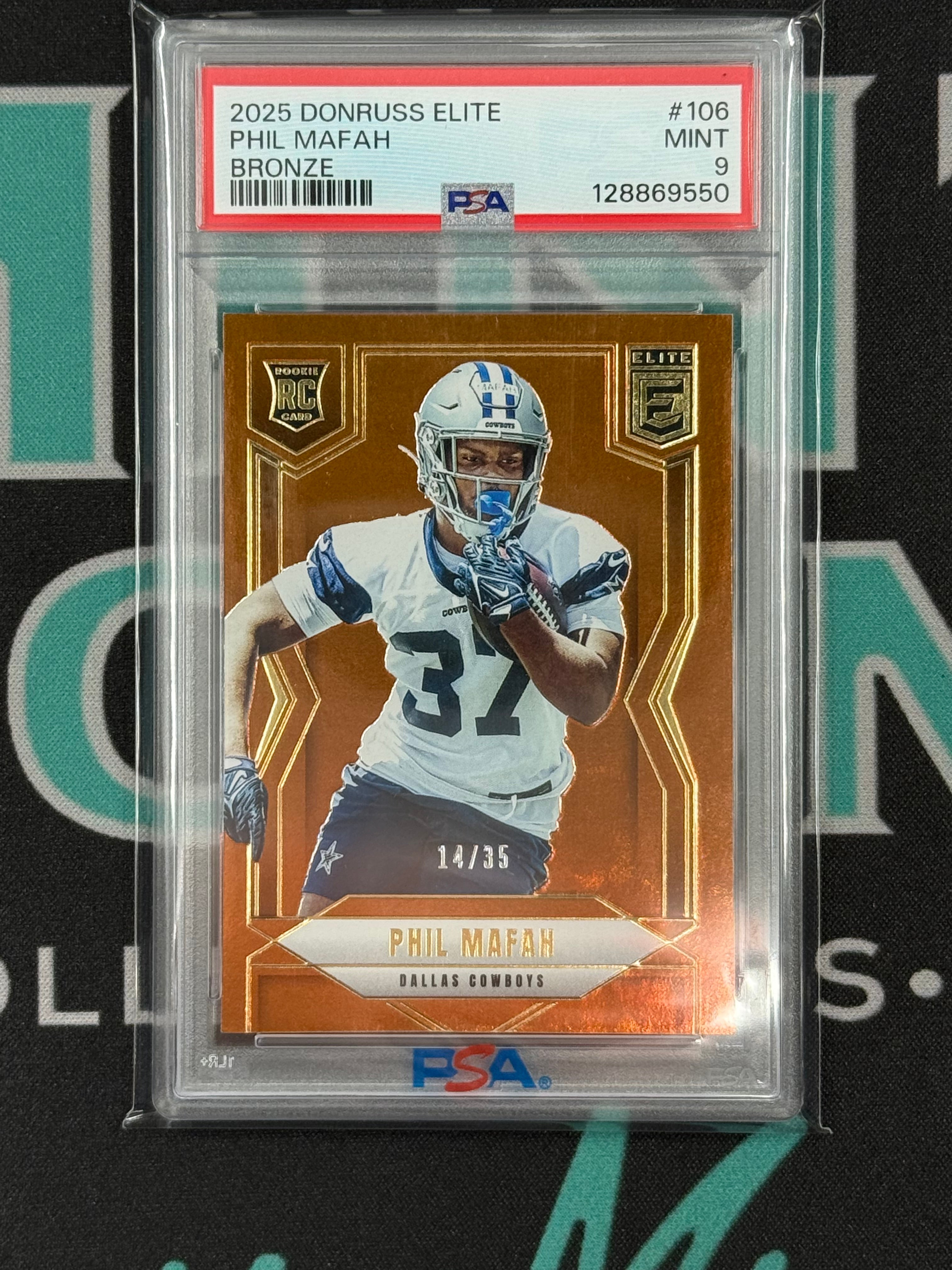 2025 Elite Phil Mafah Bronze Rookie Card /35 PSA 9