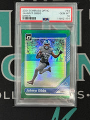 2024 Optic Jahmyr Gibbs Green /5 PSA 10