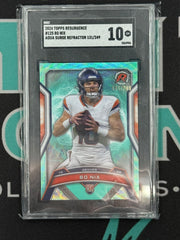 2024 Resurgence Bo Nix Aqua Surge Refractor Rookie Card /249 SGC 10