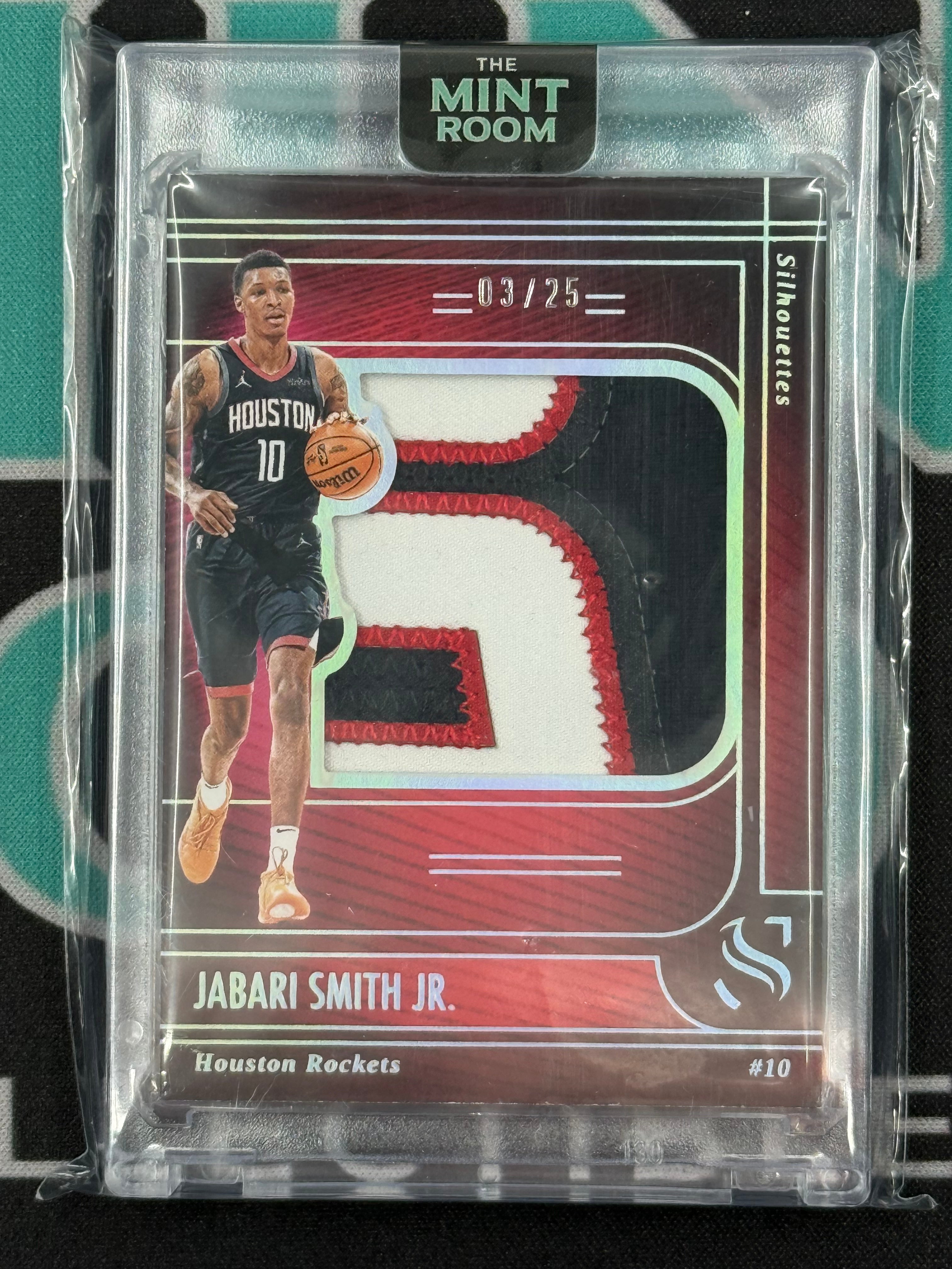 2024-25 Silhouette Jabari Smith Jr. Silver Holo Patch /25
