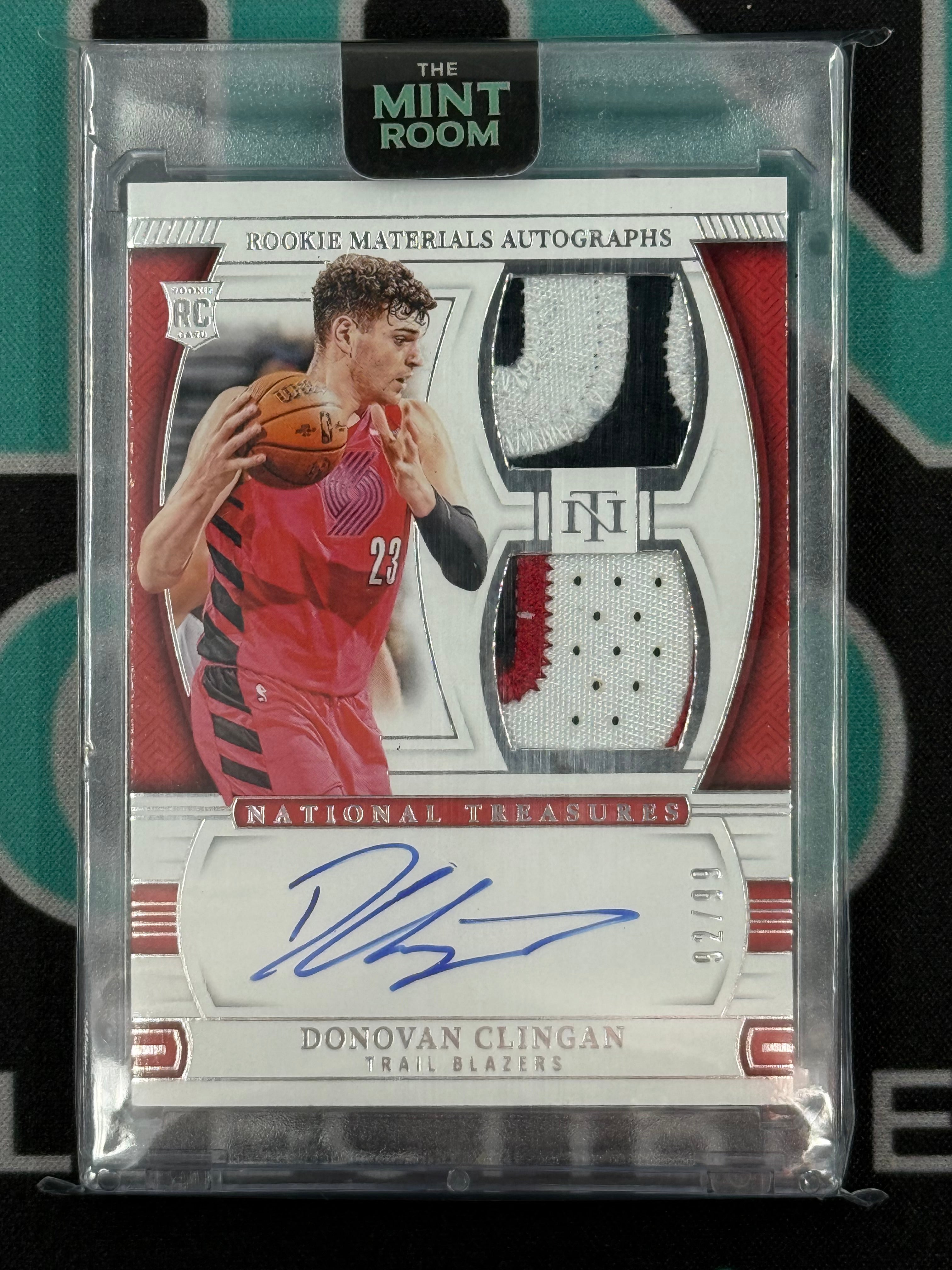 2024-25 National Treasures Donovan Clingan Rookie Materials Autograph /99