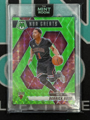 2024-25 Mosaic Derrick Rose NBA Greats Green Glitter Prizm /10
