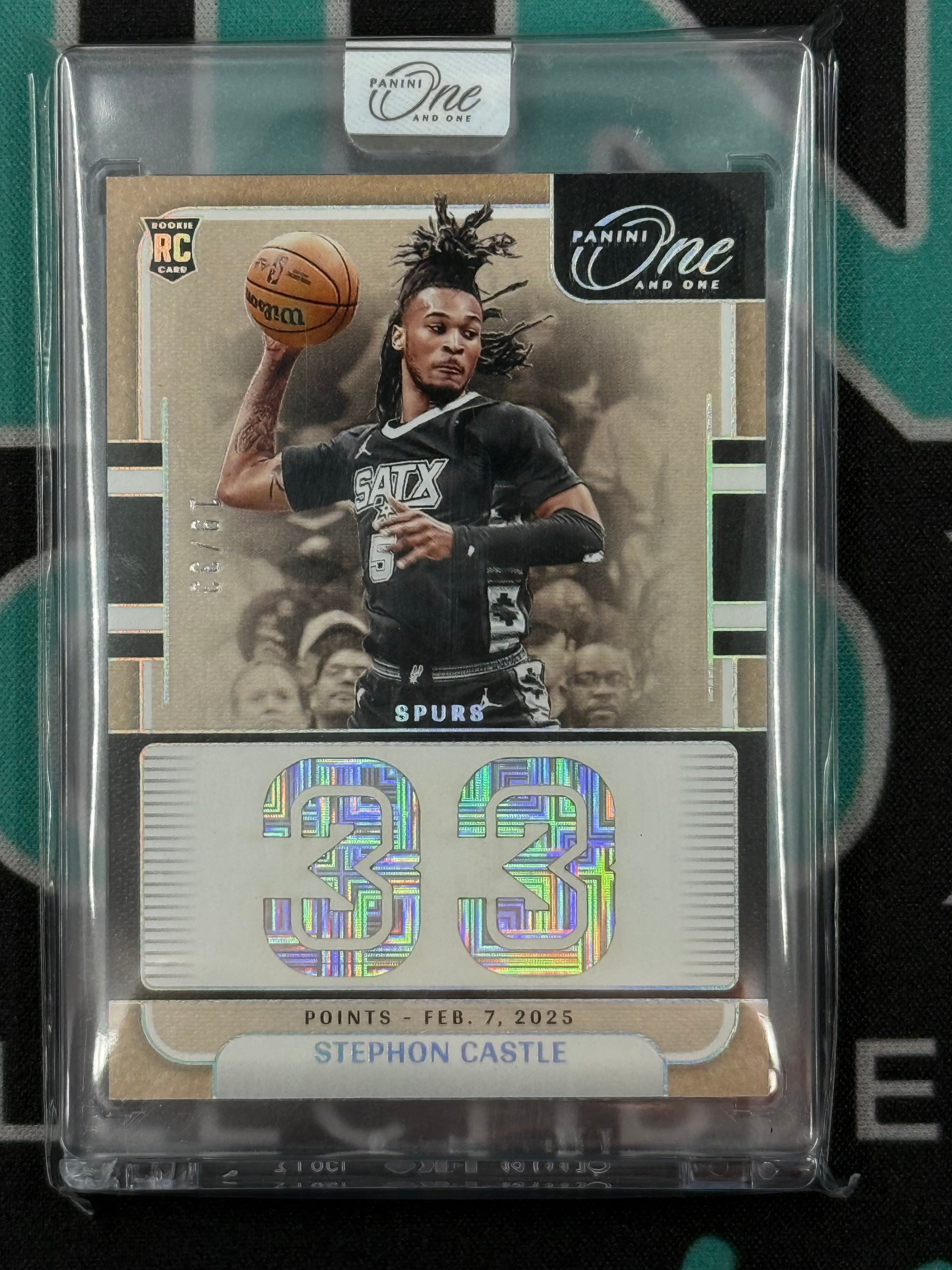 2024-25 One And One Stephon Castle 33 Points Feb 7 Rookie Card /33