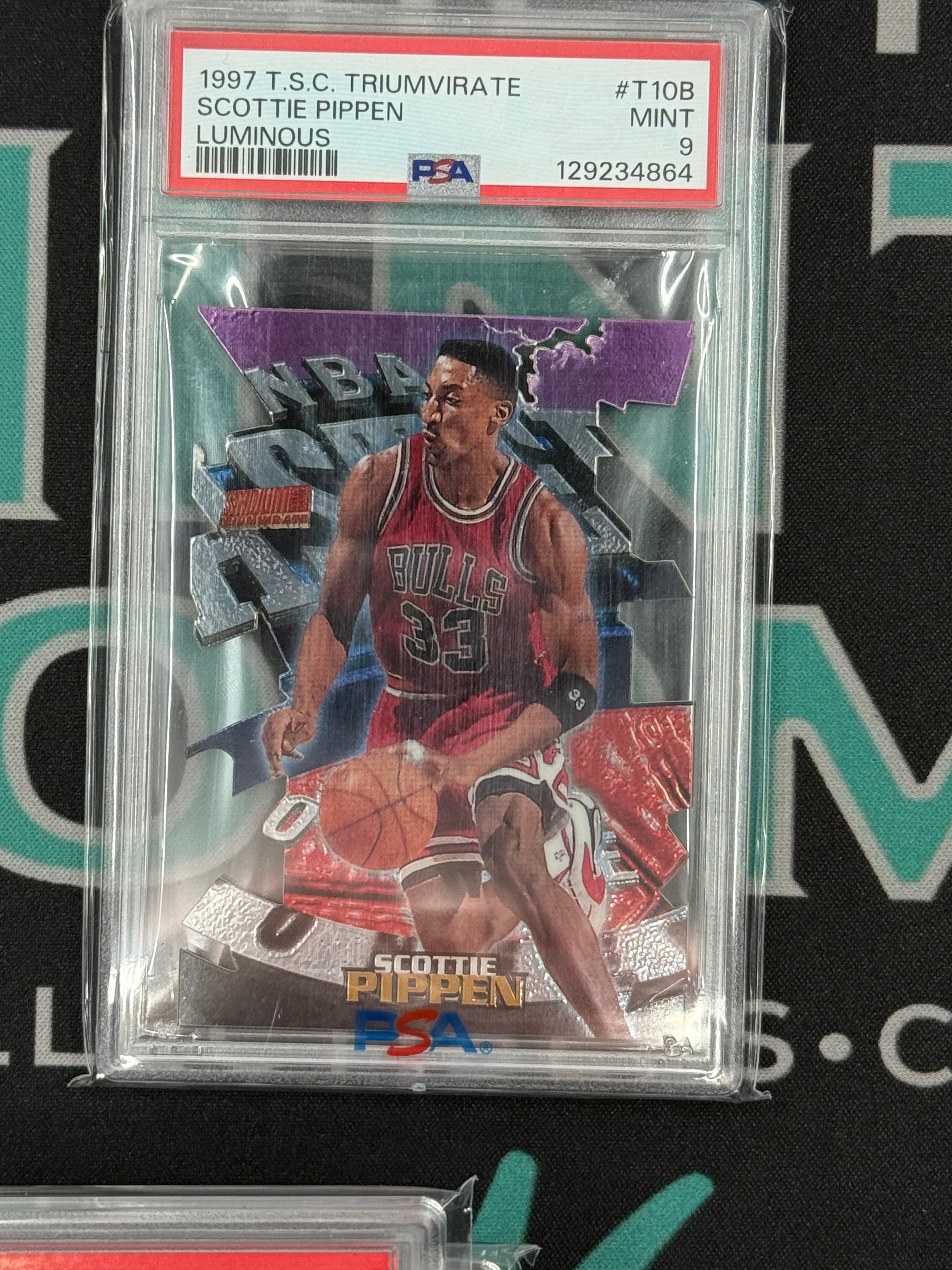 1997 Triumvirate Scottie Pippen Stadium Club Luminous PSA 9