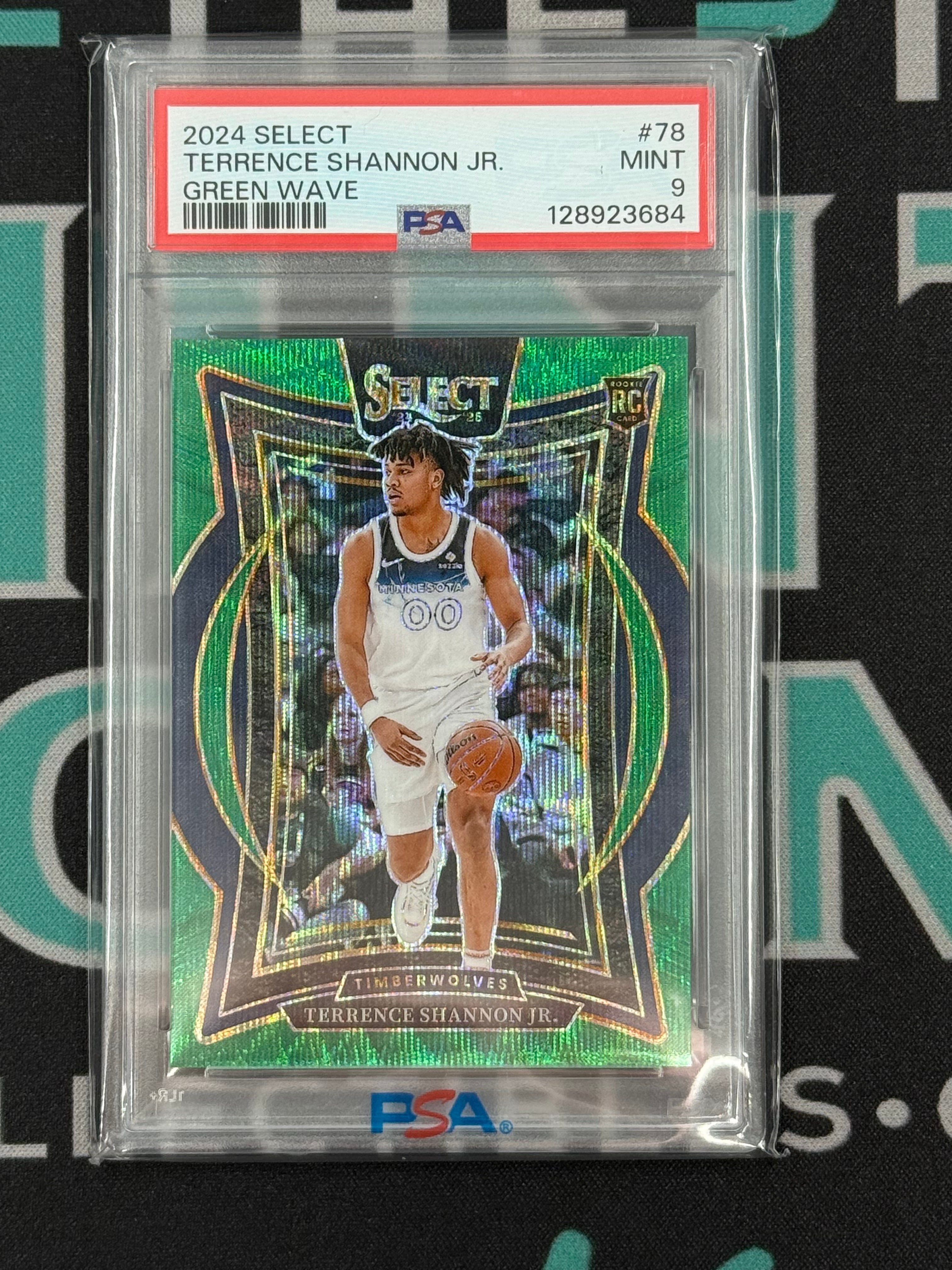 2024 Select Terrence Shannon Jr. Green Wave Rookie Card /50 PSA 9
