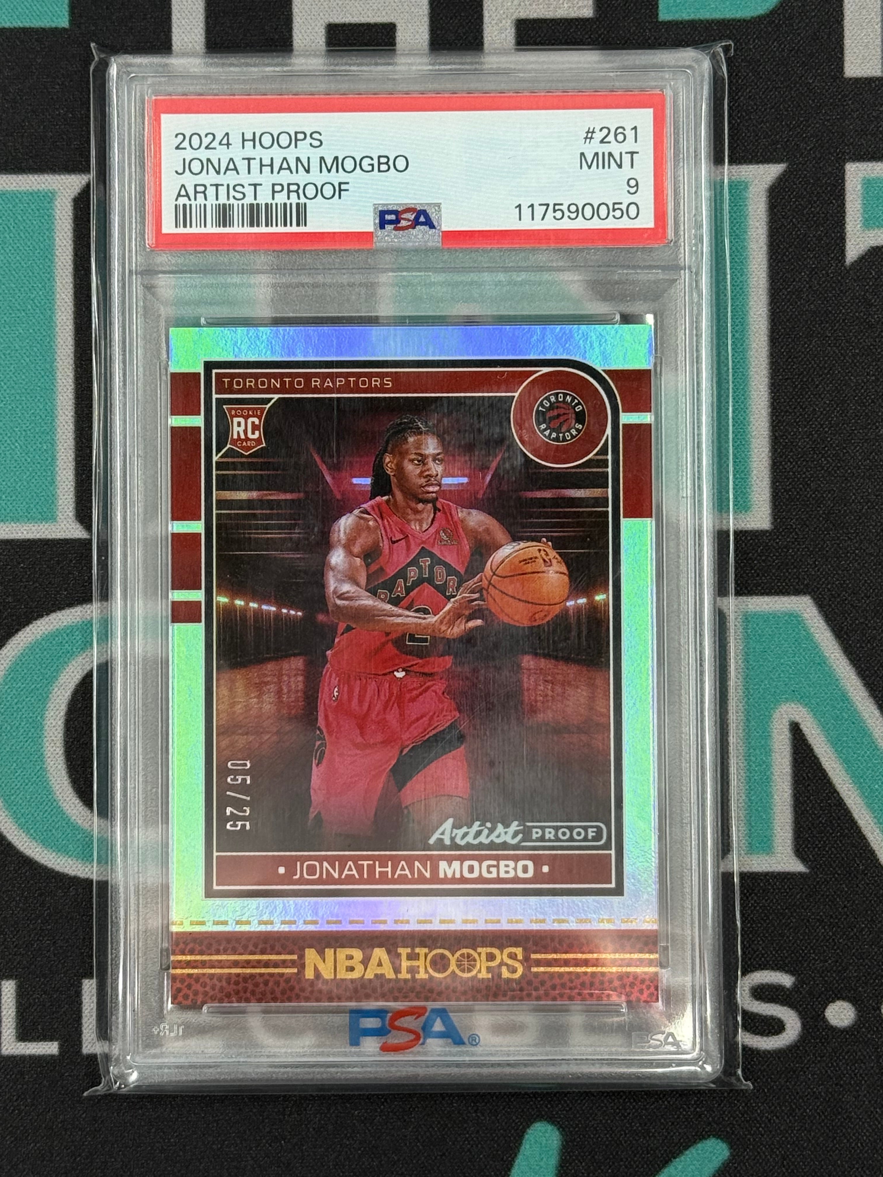 2024 Hoops Jonathan Mogbo Artist Proof Rookie Card /25 PSA 9