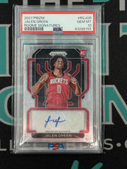 2021 Prizm Jalen Green Rookie Signatures PSA 10
