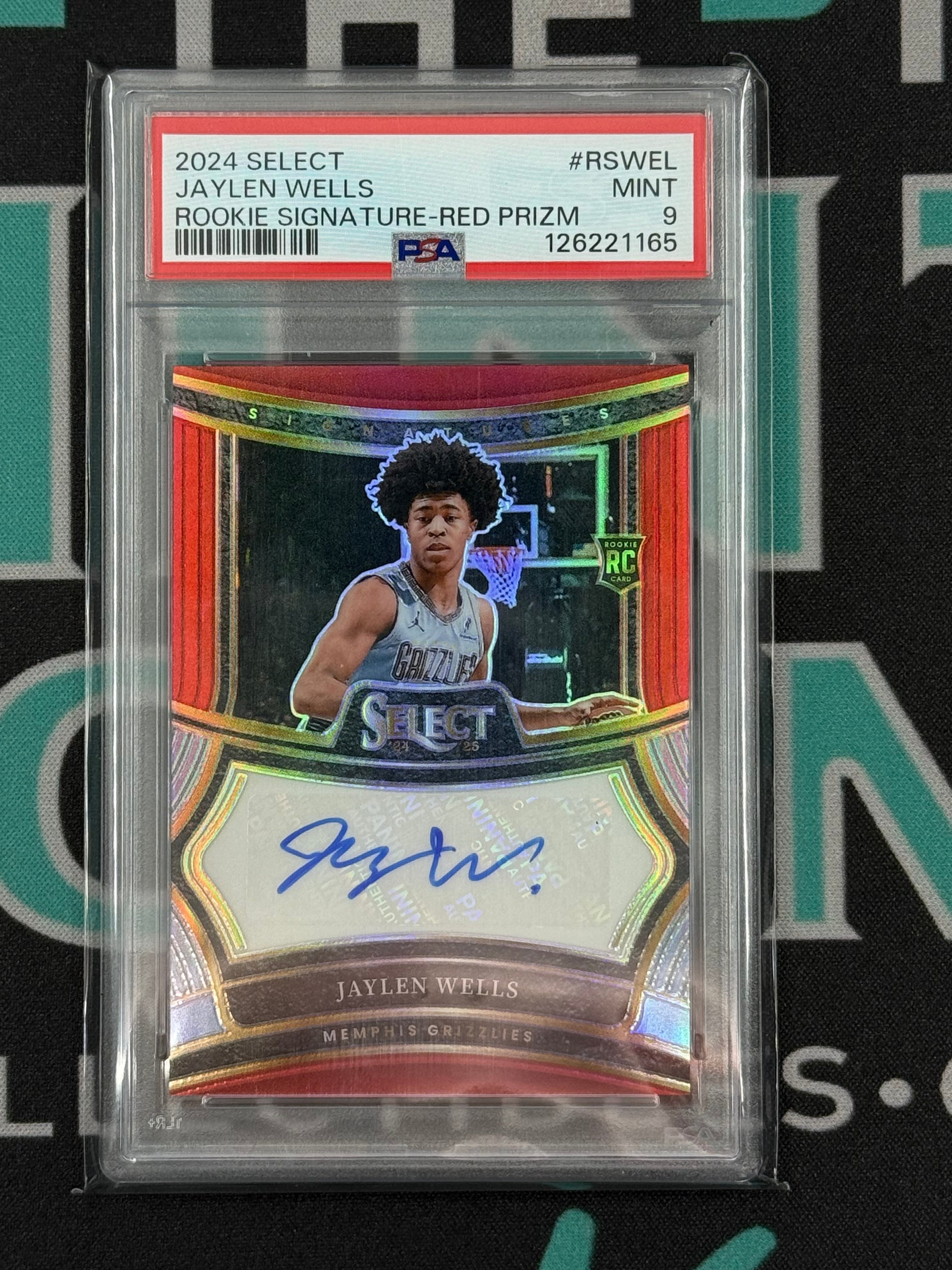 2024 Select Jaylen Wells Rookie Signature Red Prizm /99 PSA 9