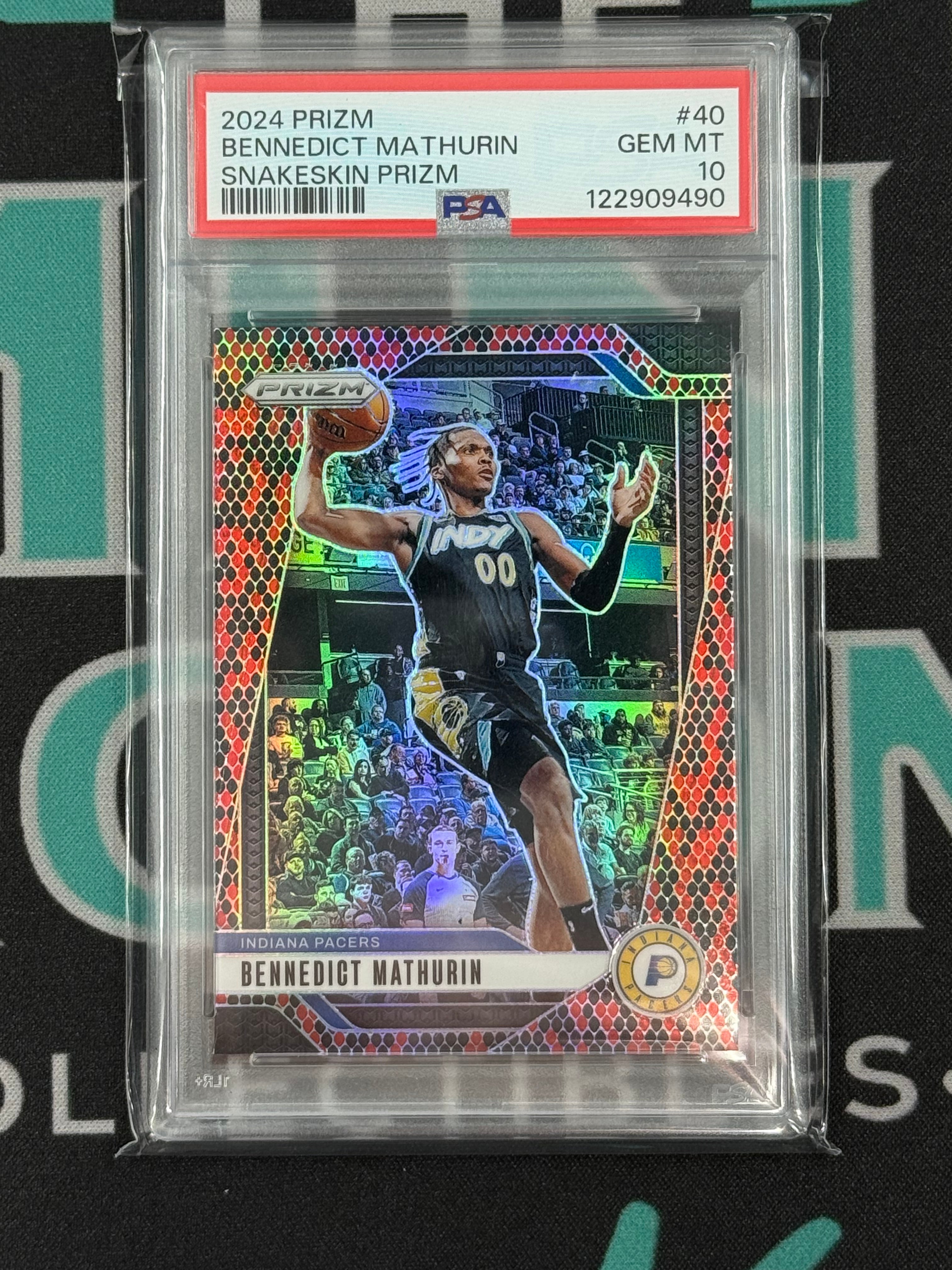 2024 Prizm Bennedict Mathurin Snakeskin Prizm PSA 10