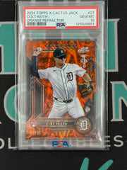 2024 Topps X Cactus Jack Colt Keith Orange Refractor Rookie Card /25 PSA 10