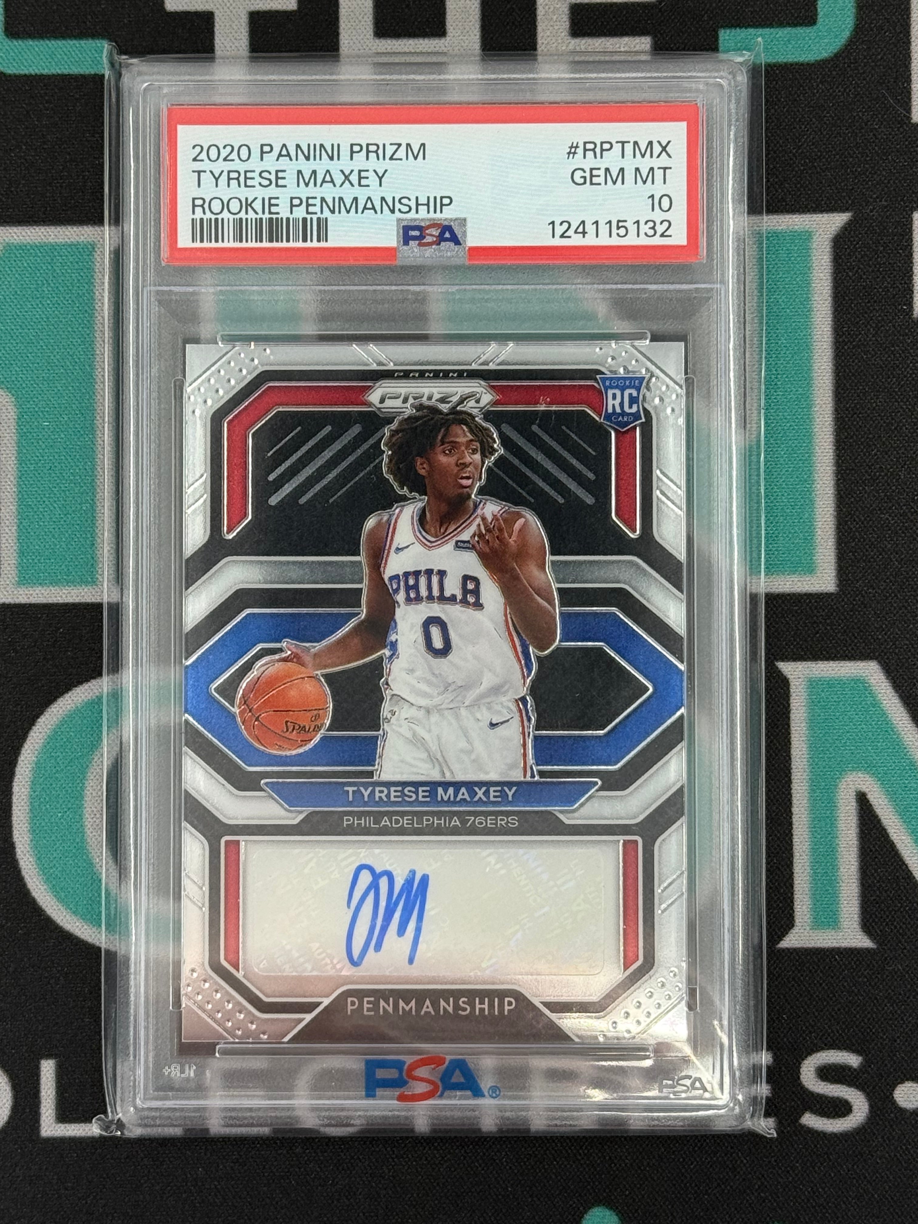 2020 Prizm Tyrese Maxey Rookie Penmanship PSA 10