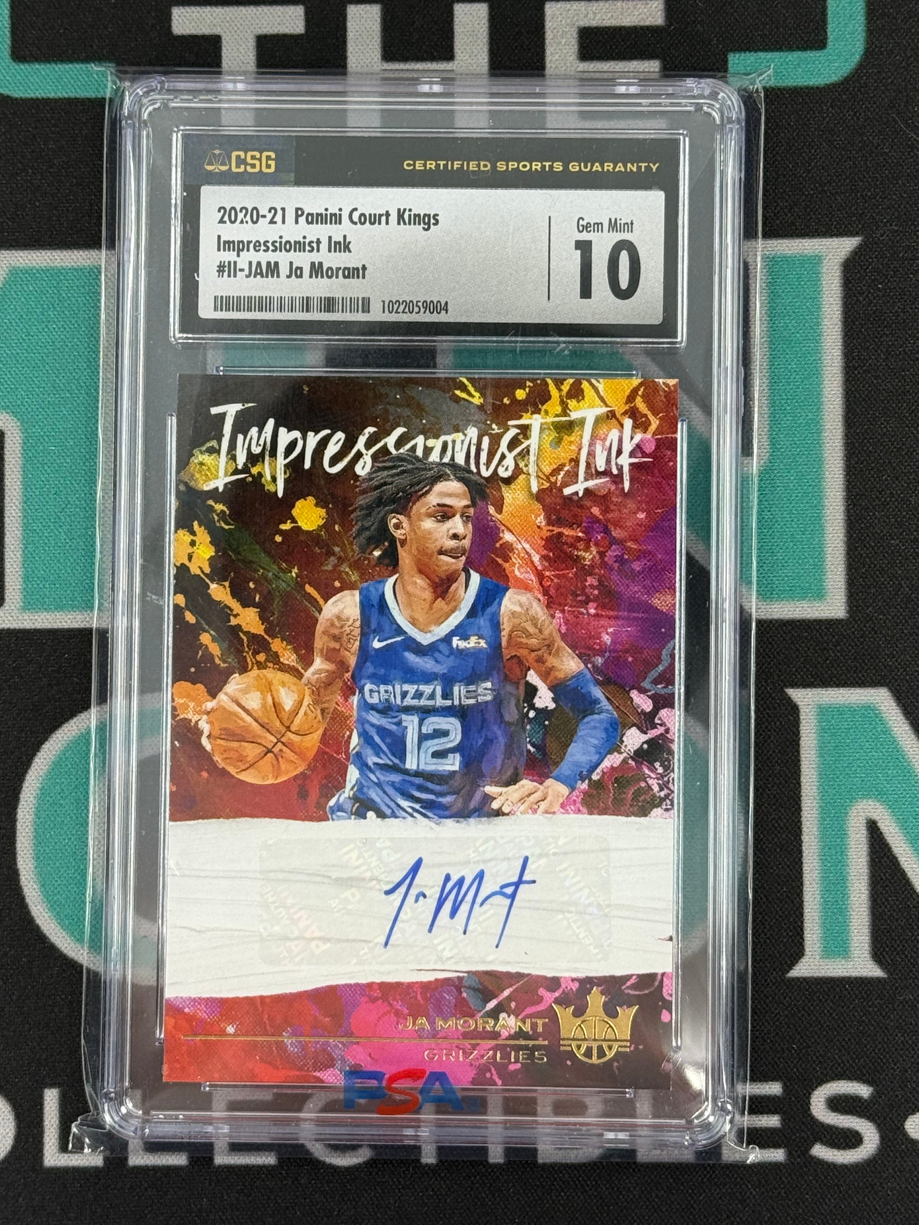 2020-21 Court Kings Ja Morant Impressionist Ink Autograph CSG 10