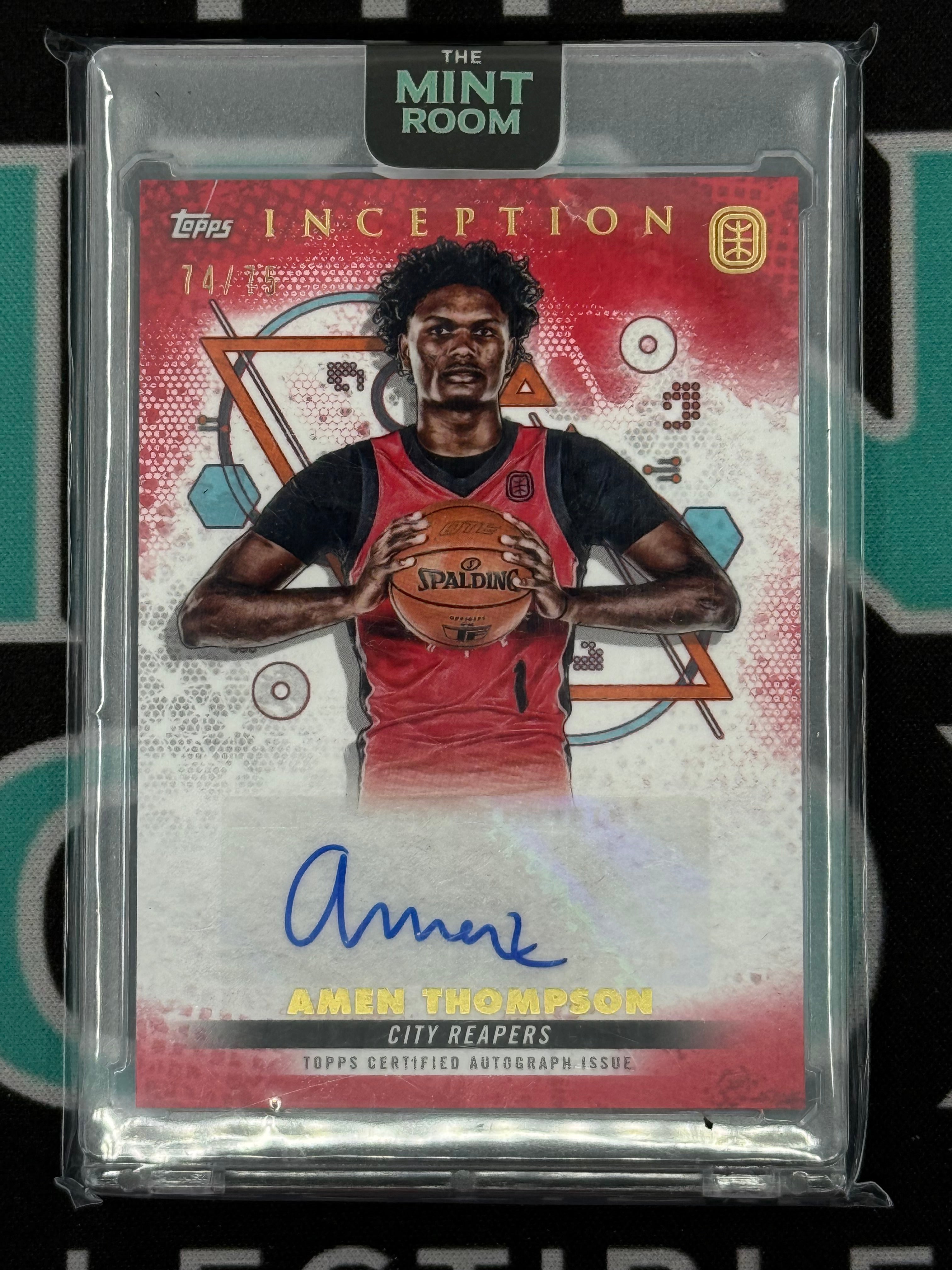 2022 Inception Amen Thompson Overtime Elite Autograph /75