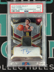 2018 Select Trae Young Rookie Patch Autograph /199 PSA 9