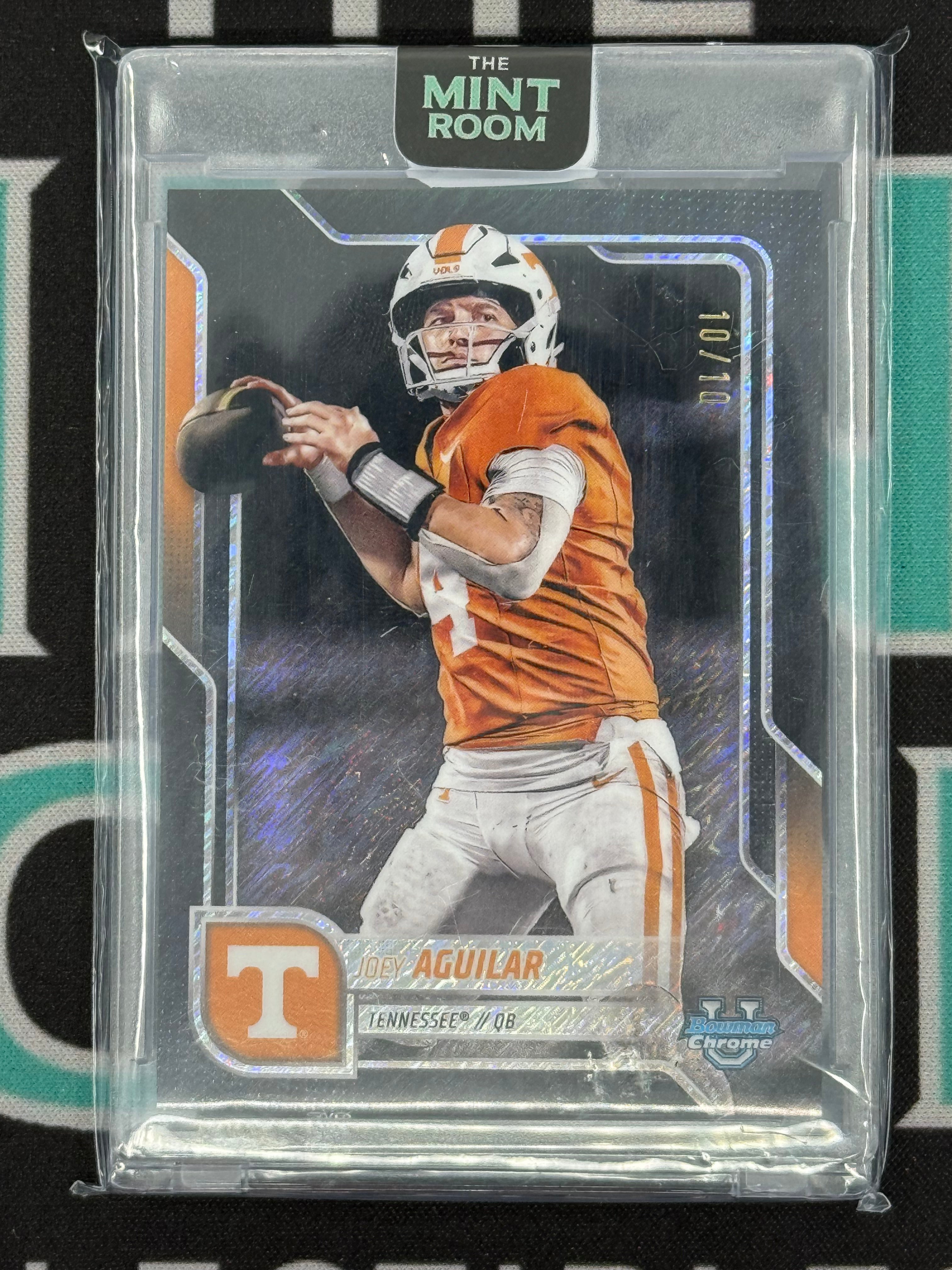 2025 Chrome Joey Aguilar Black Bowman University 10/10