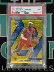 2024 Mosaic Shai Gilgeous-Alexander Gold Fast Break /10 PSA 9