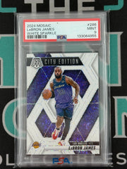2024 Mosaic LeBron James White Sparkle City Edition PSA 9