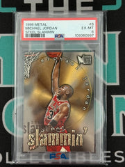 1996 Metal Michael Jordan Steel Slammin' PSA 6