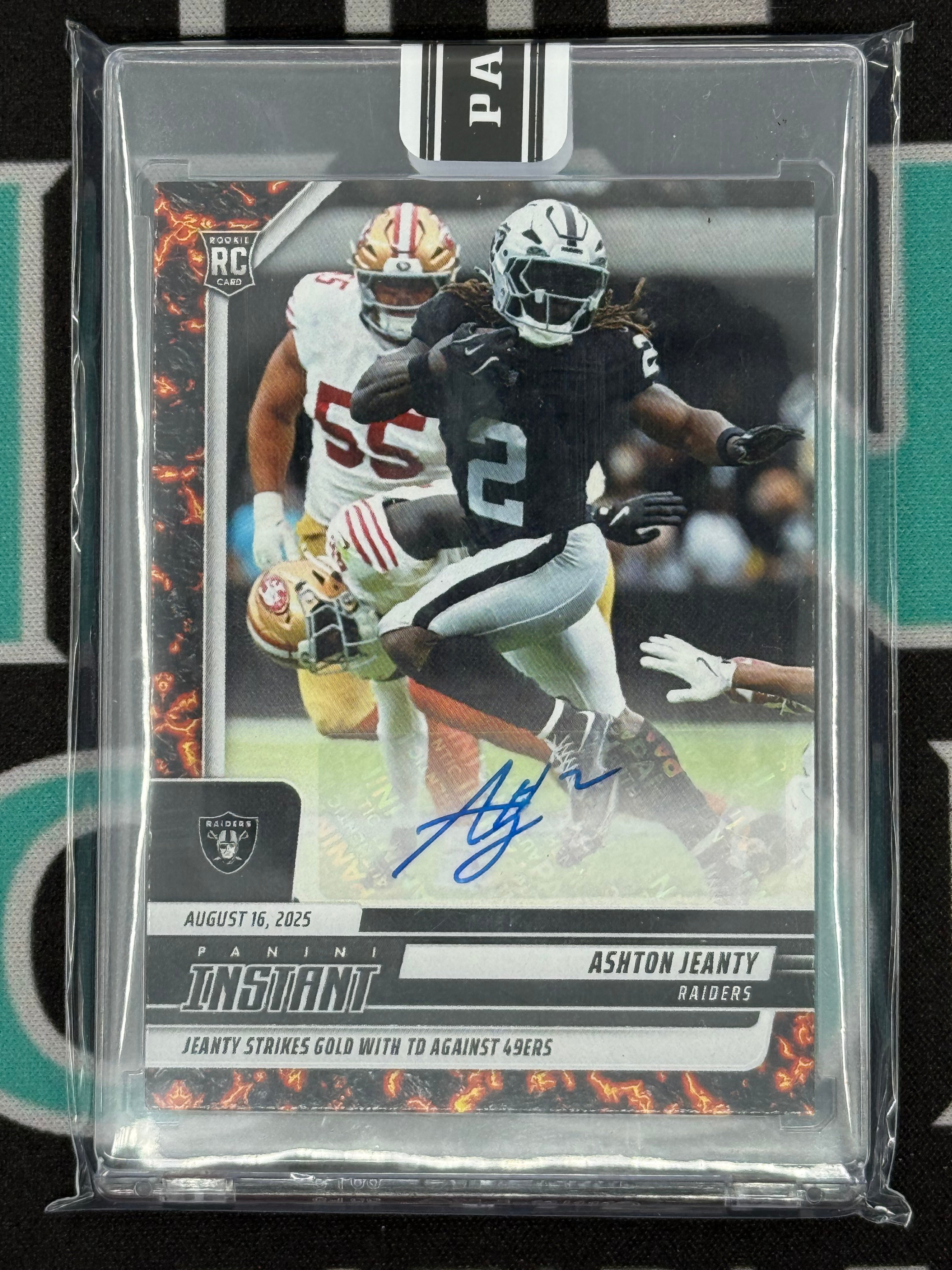 2025 Instant Ashton Jeanty Rookie Card Autograph 1/1