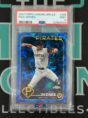 2024 Topps Chrome Update Series Paul Skenes Sapphire Edition Psa 9