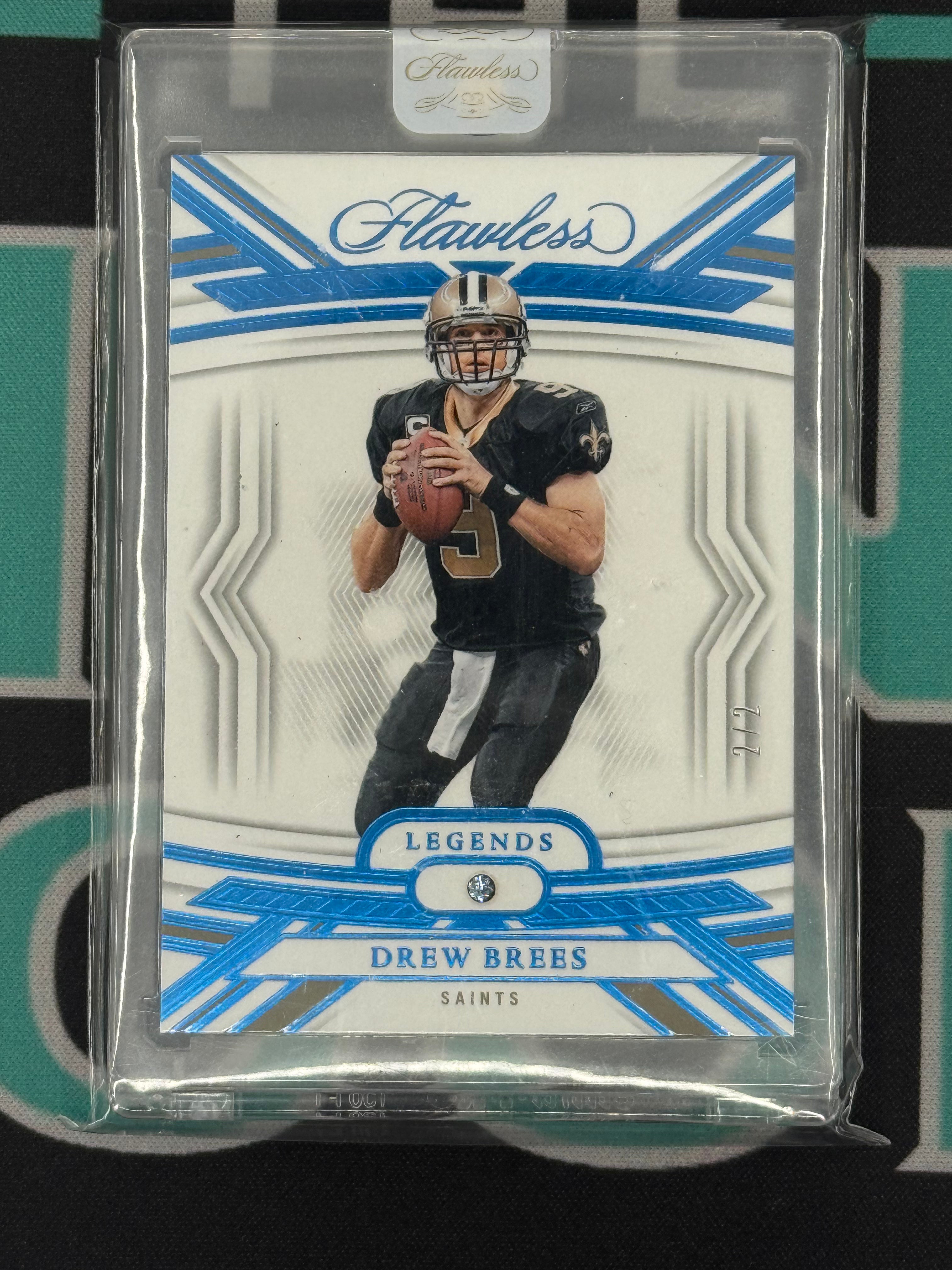 2023 Flawless Drew Brees Aquamarine In Card /2