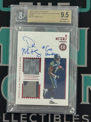 2019 Encased D.K. Metcalf Daul Patch Auto Ruby inscribed /9 Beckett 9.5