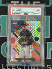 2025 Finest Paul Skenes Checkerboard Refractor PSA 9