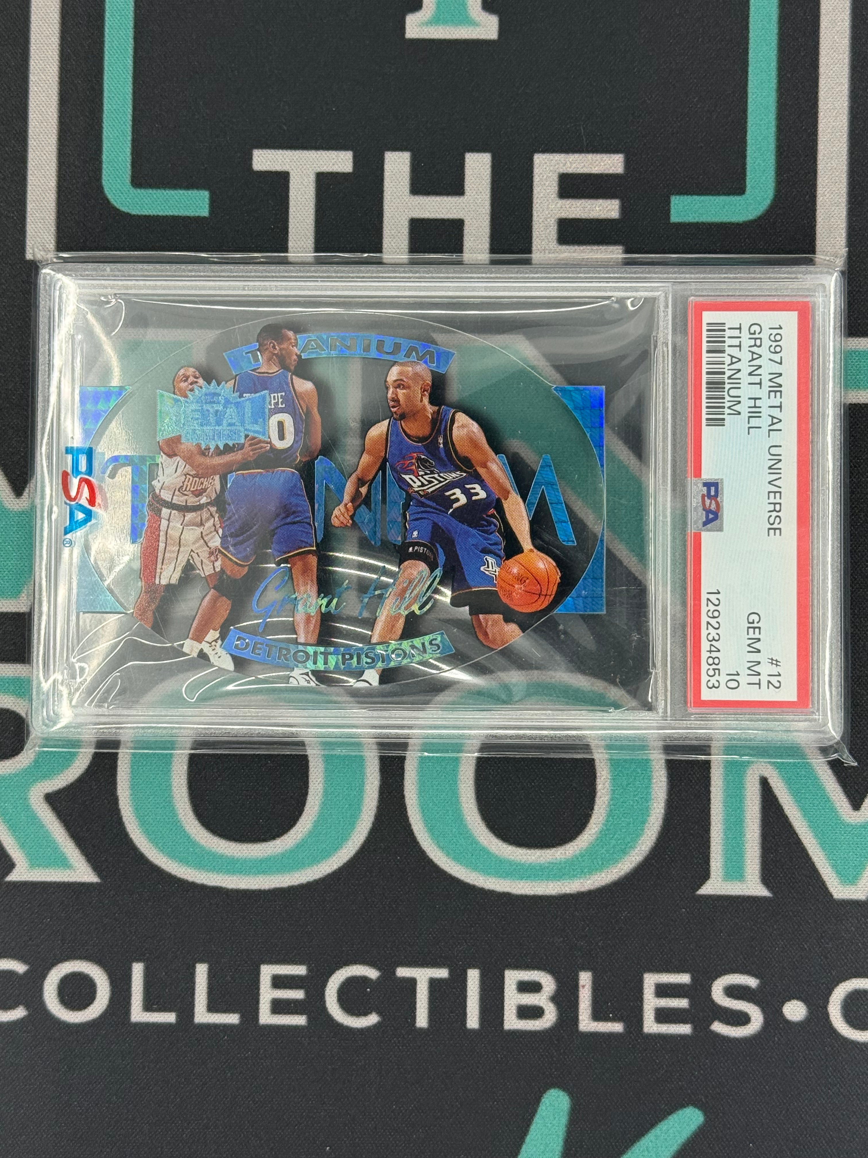 1997 Metal Universe Grant Hill Clear PSA 10