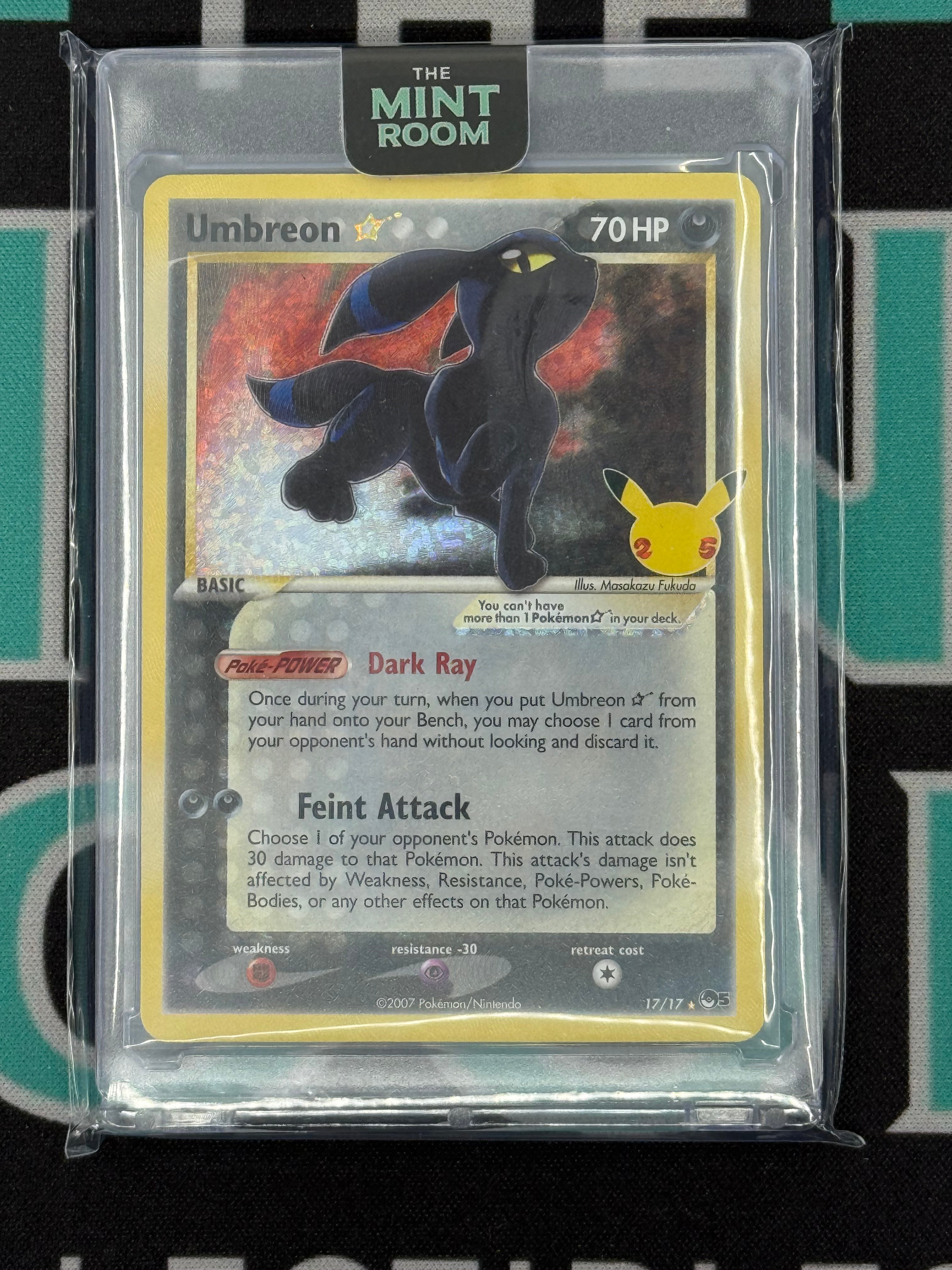 Pokemon Diamond & Pearl Umbreon Star Rare McDonald's Promo 17/17