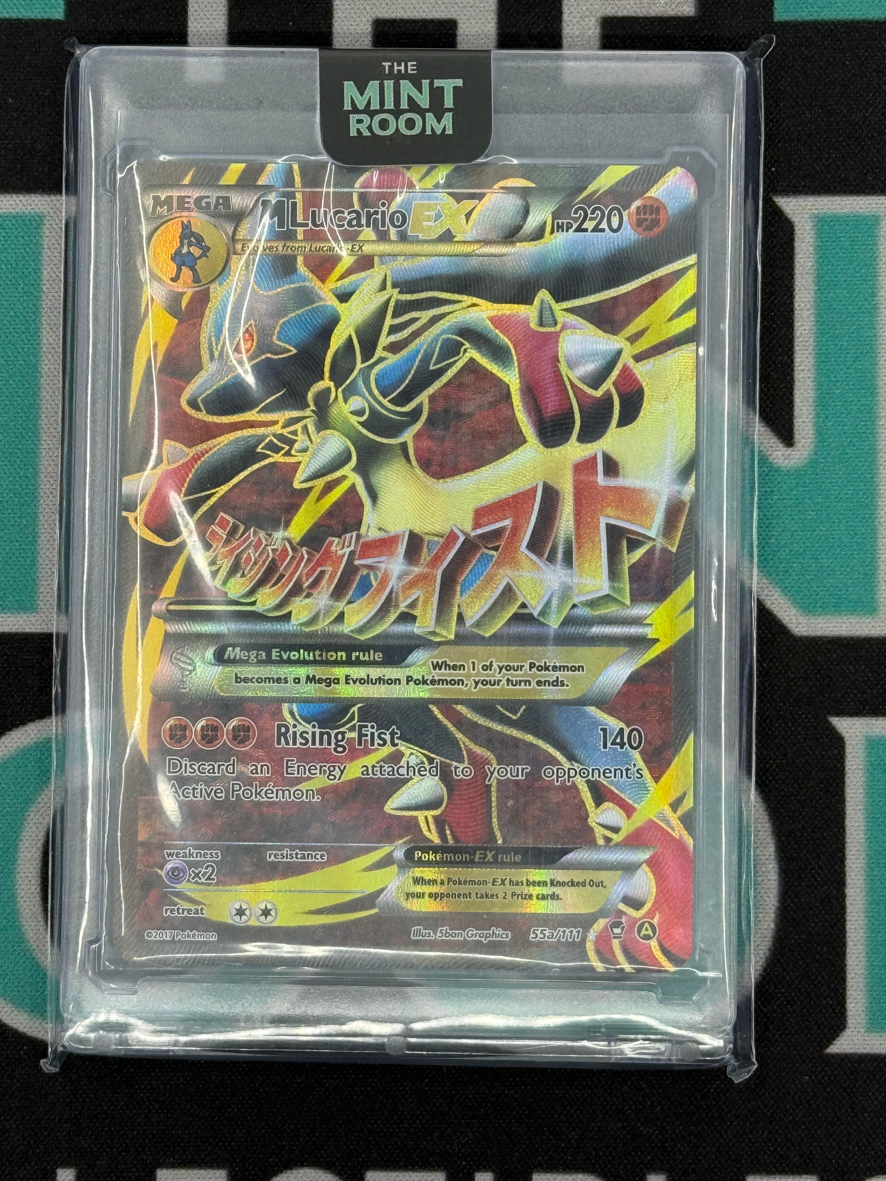 Pokemon XY Evolutions Mega Lucario EX Full Art Holo 55a/111