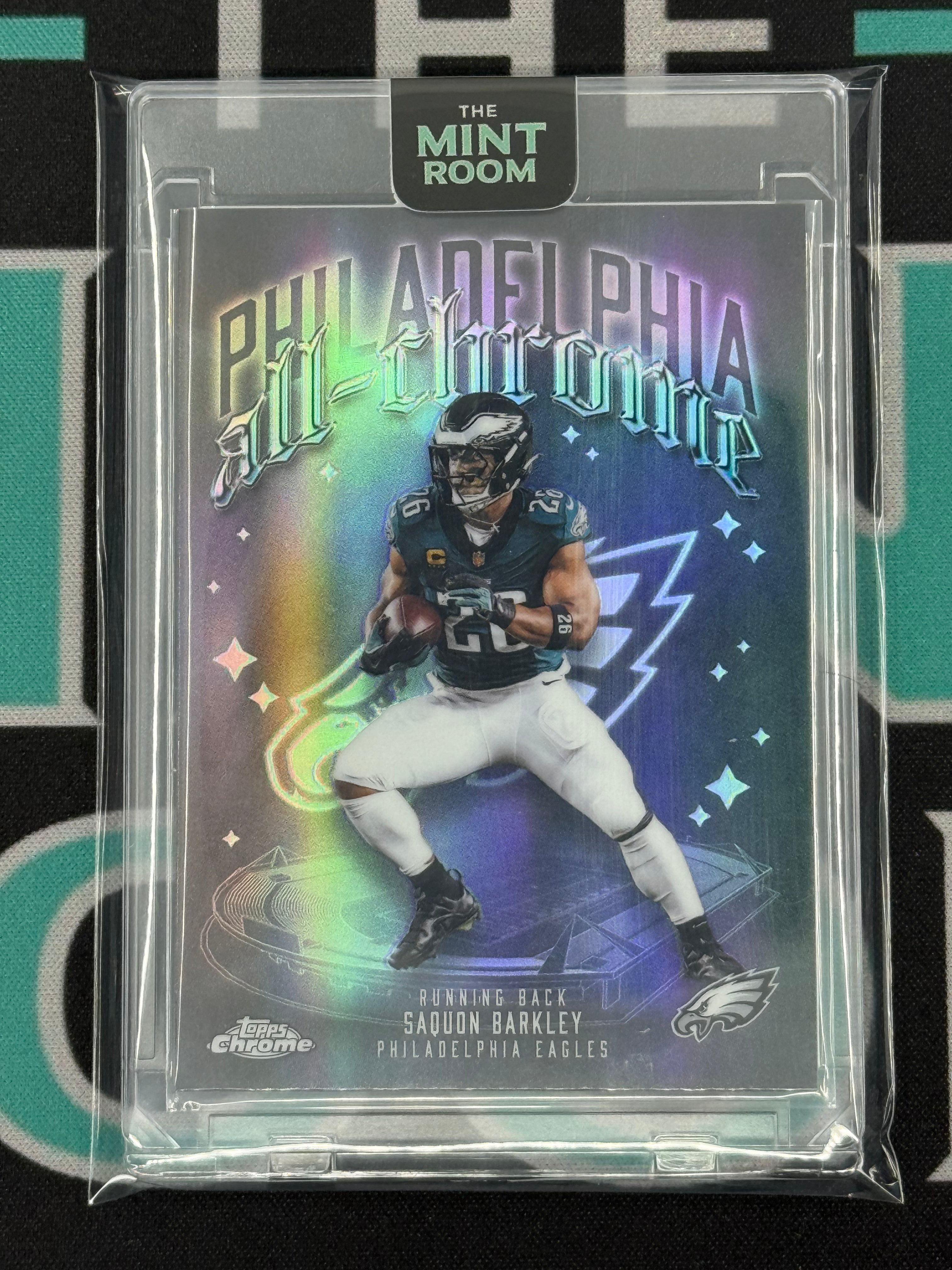 2025 Topps Chrome Saquon Barkley All Chrome Refractor