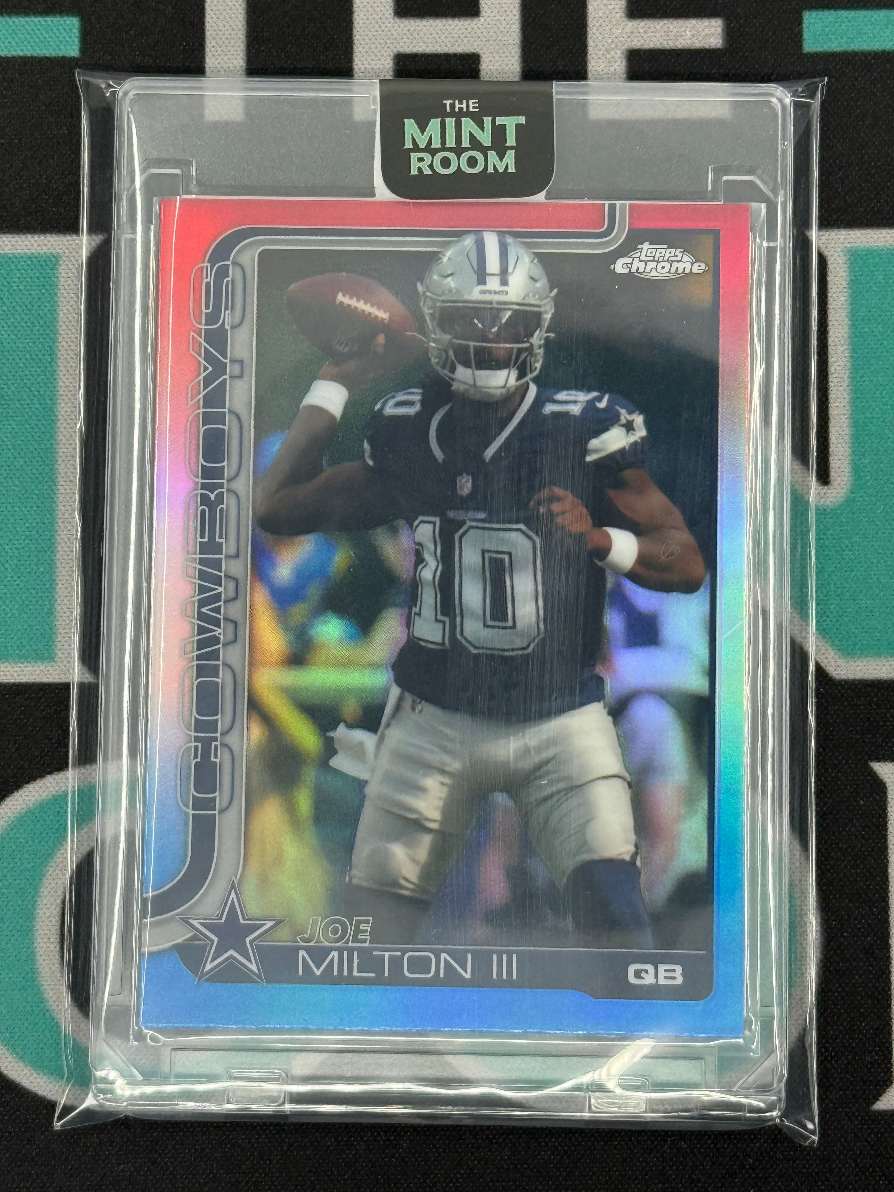 2025 Topps Chrome Joe Milton Red White And Blue