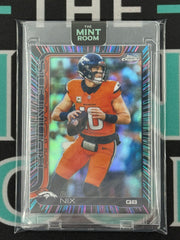 2025 Topps Chrome Bo Nix Neon Pulsar