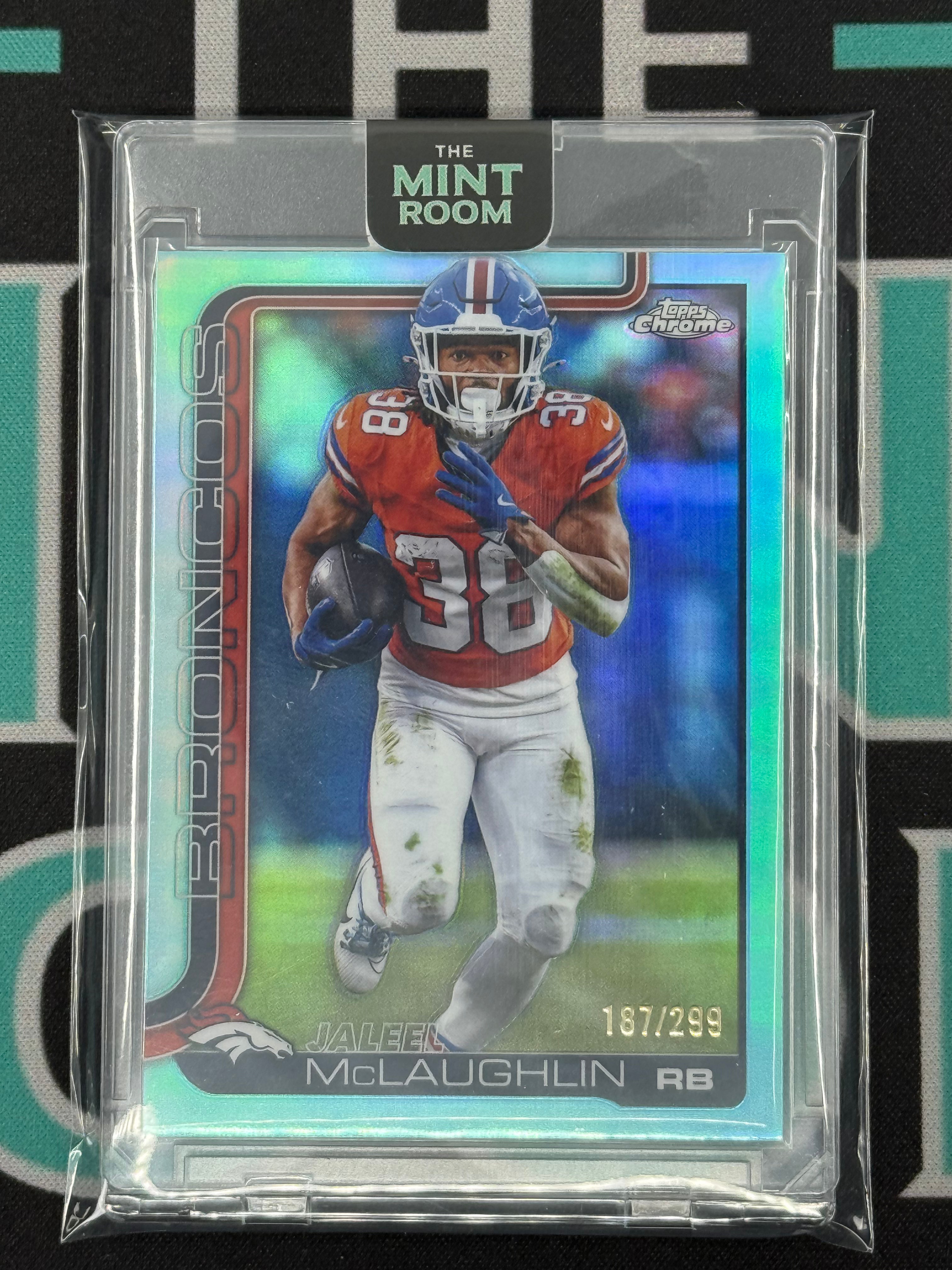 2025 Topps Chrome Jaleel McLaughlin Teal /299