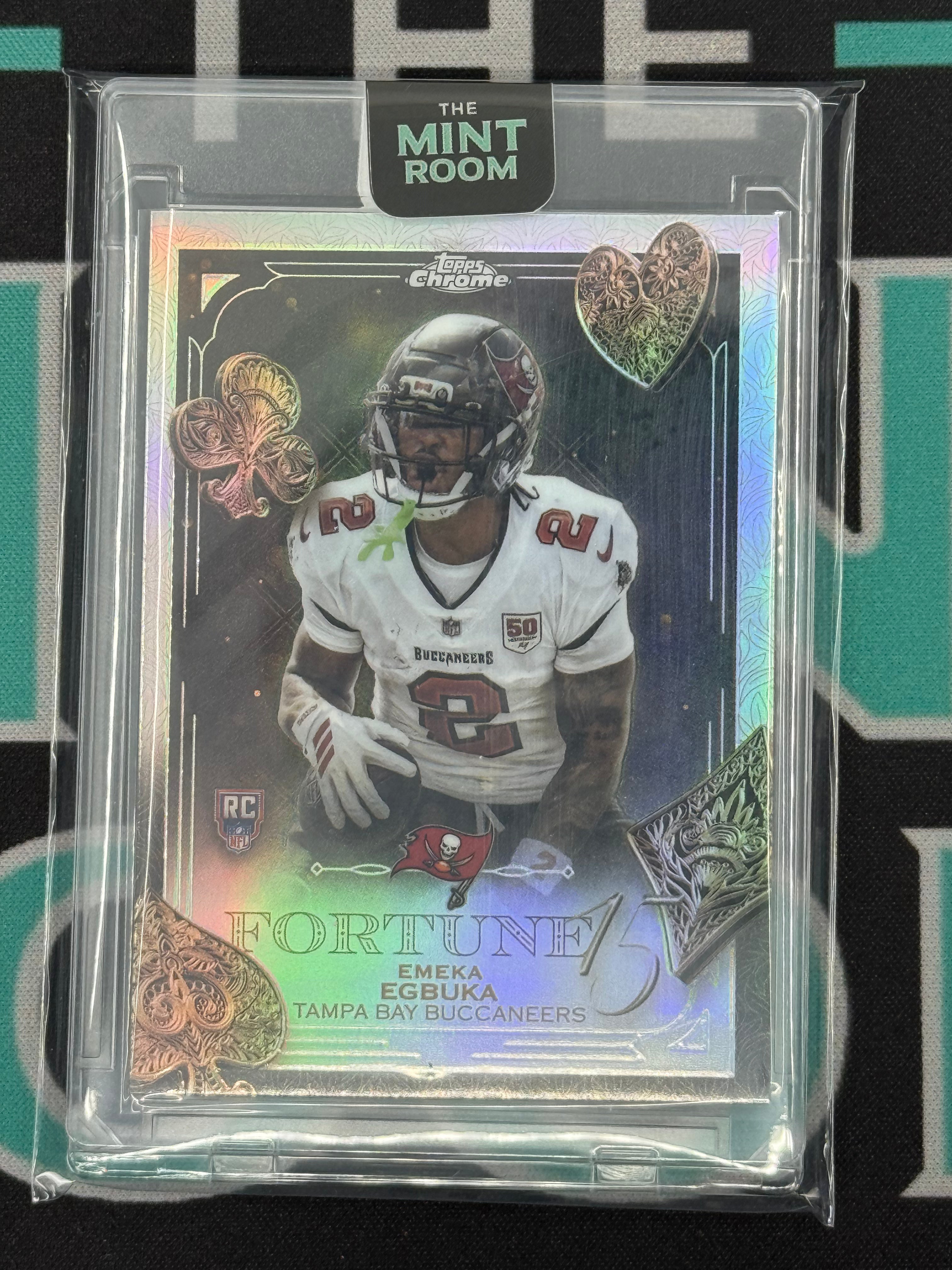 2025 Topps Chrome Emeka Egbuka Fortune Rookie Refractor
